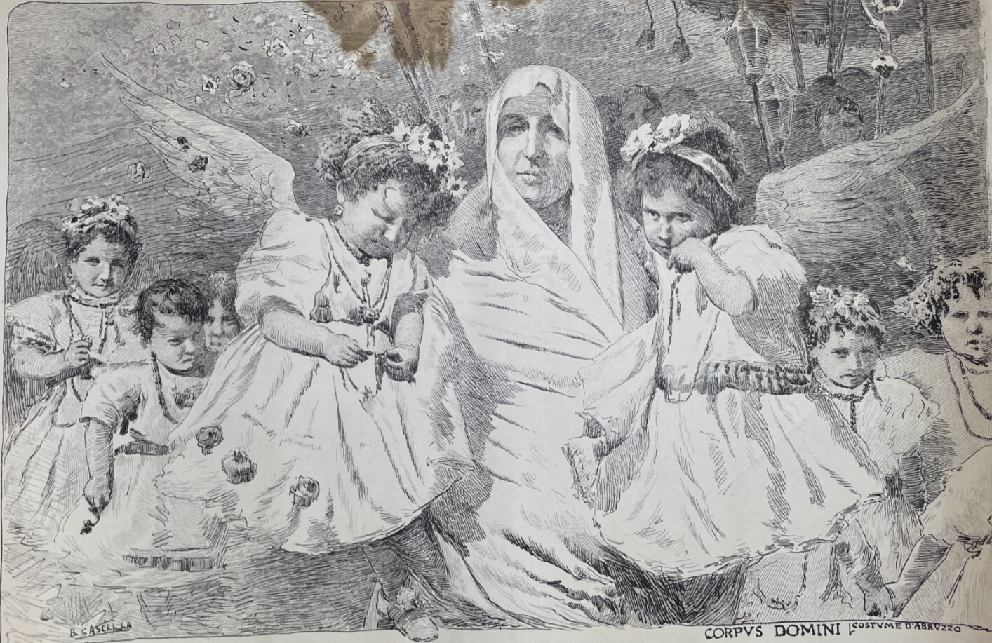Basilio Cascella, Processione Delle Vergini A Rapino, Litografia