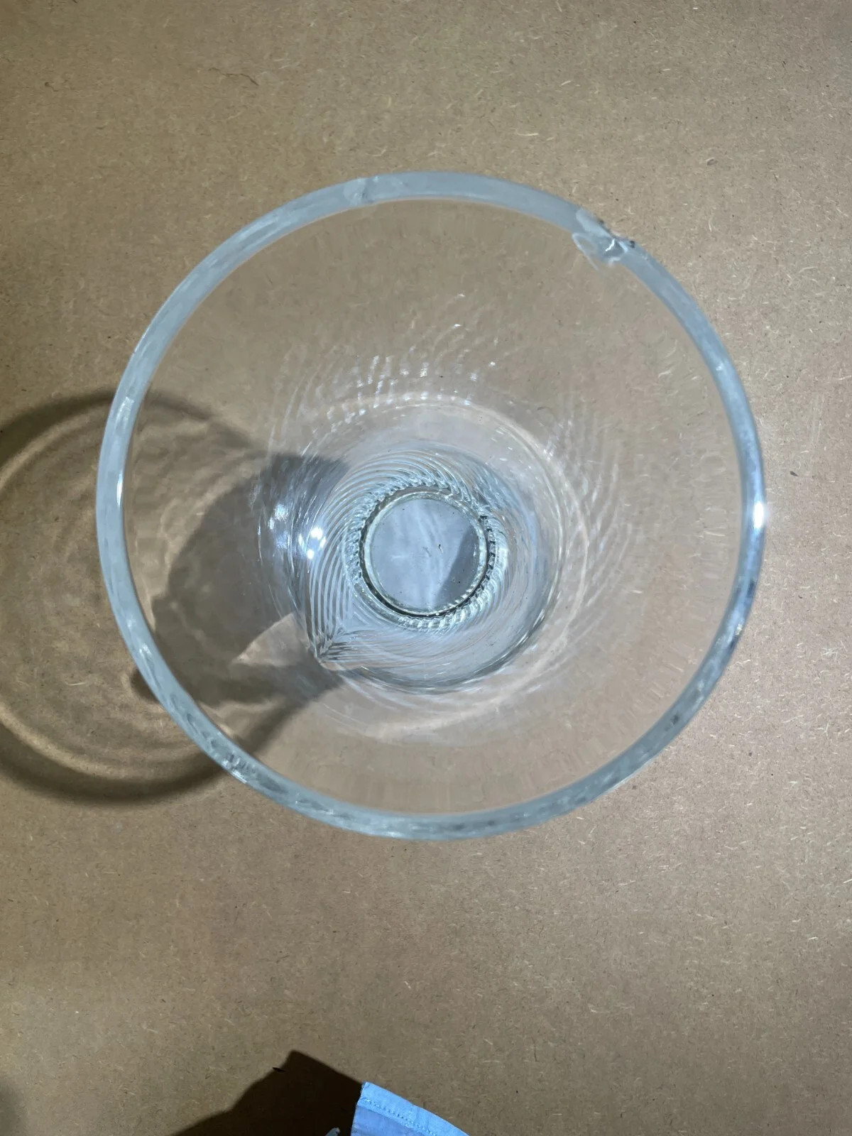 Glass Flower Vase Decorated in Relief, 1950s-1960s