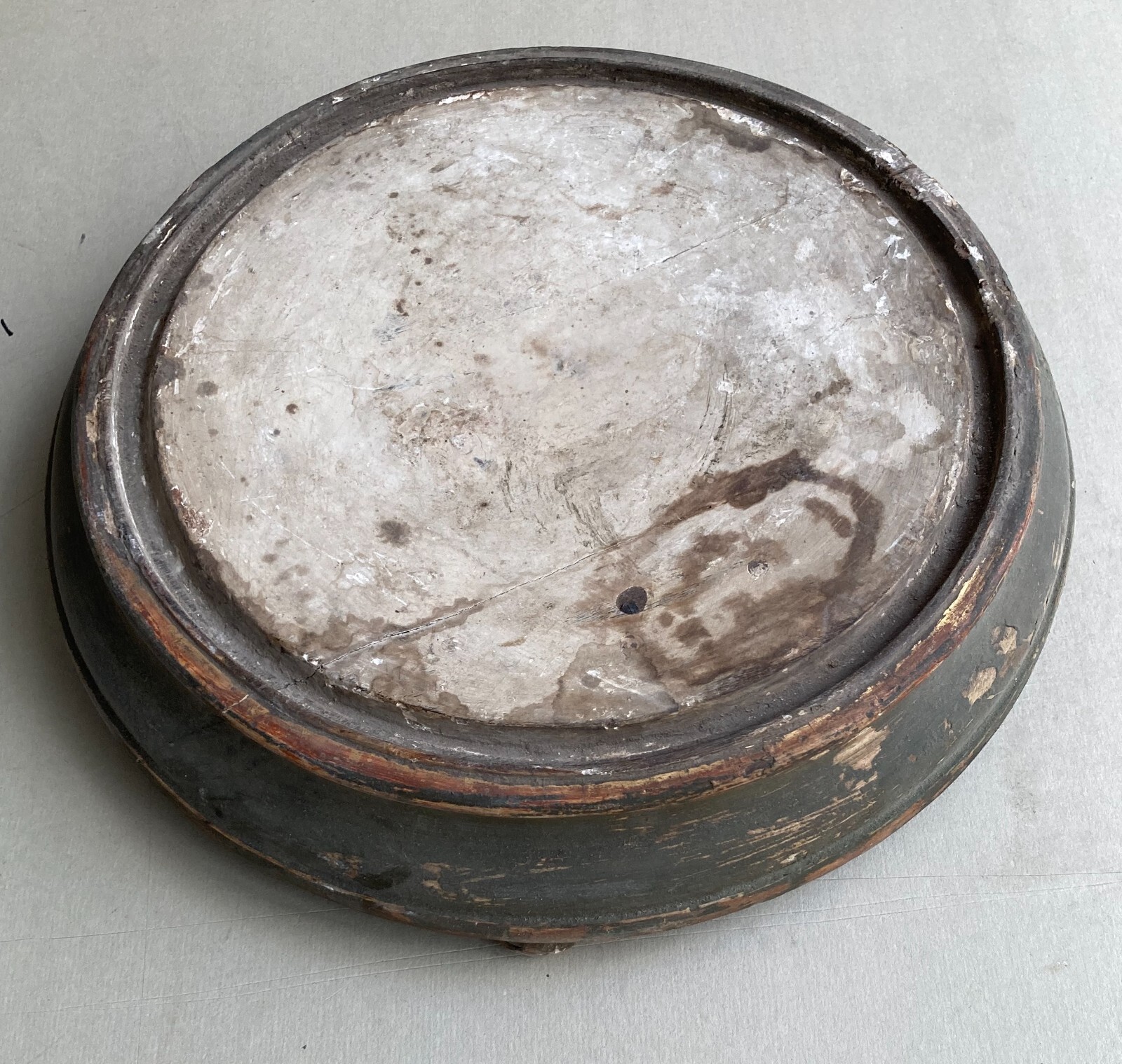 Base Per Campana Di Vetro In Legno Massiccio, Decorativa, Per Composizioni Varie