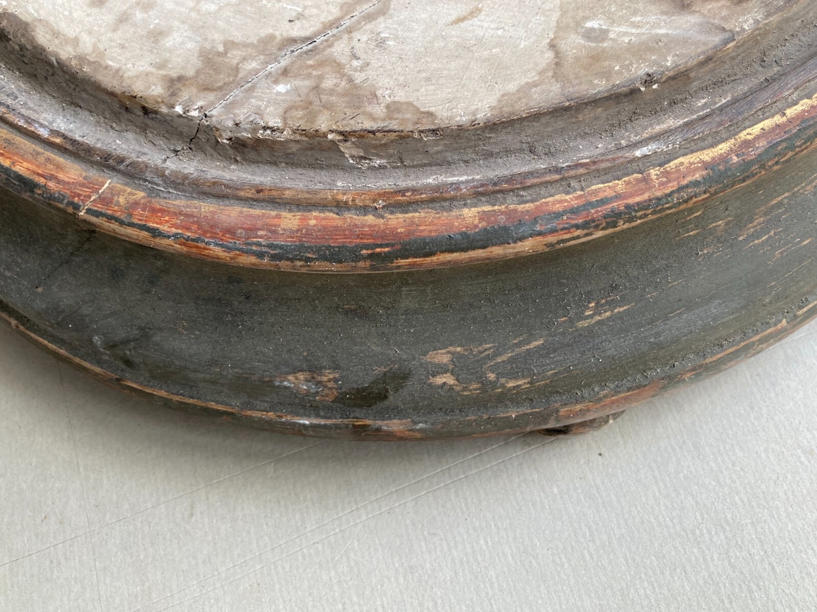 Base Per Campana Di Vetro In Legno Massiccio, Decorativa, Per Composizioni Varie
