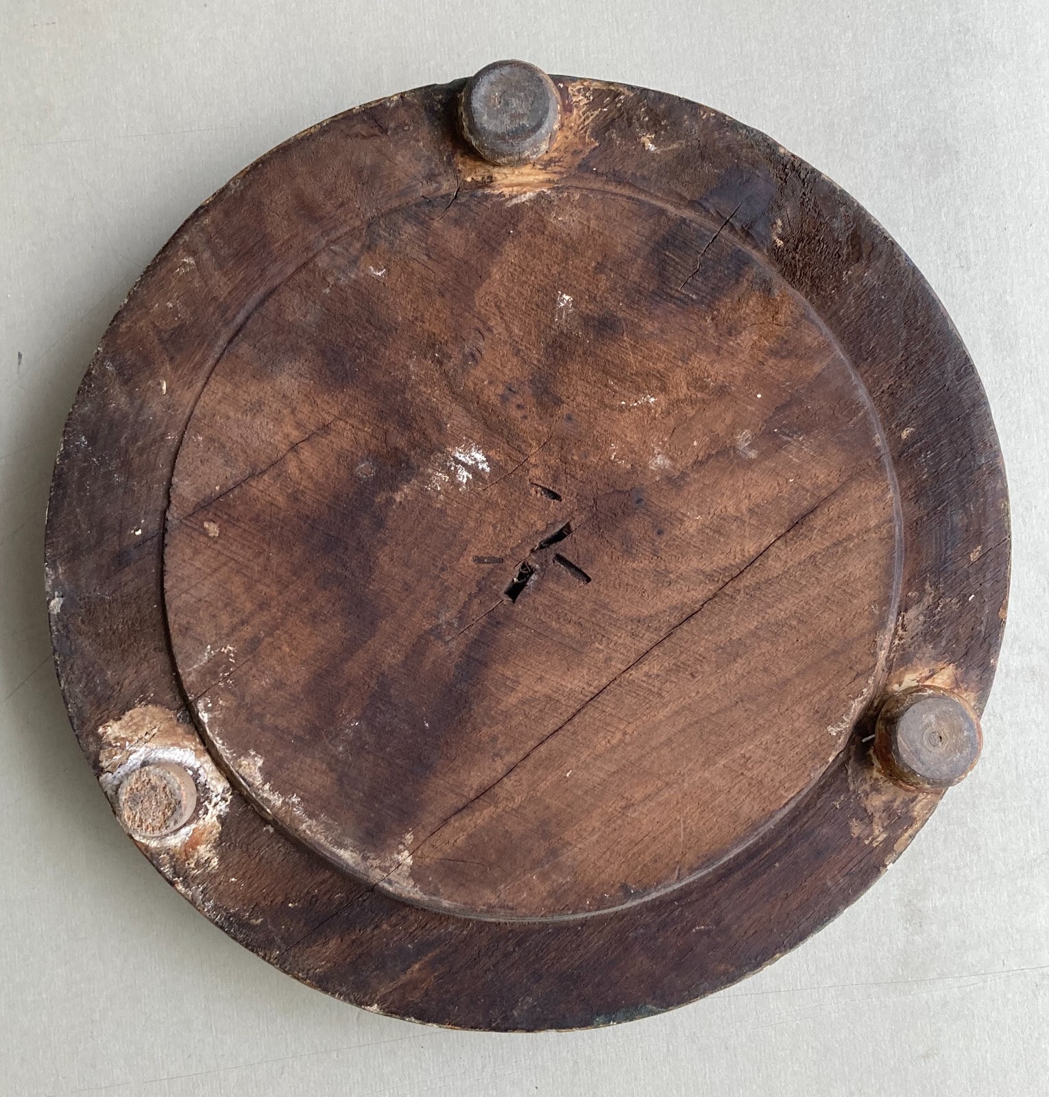 Base Per Campana Di Vetro In Legno Massiccio, Decorativa, Per Composizioni Varie