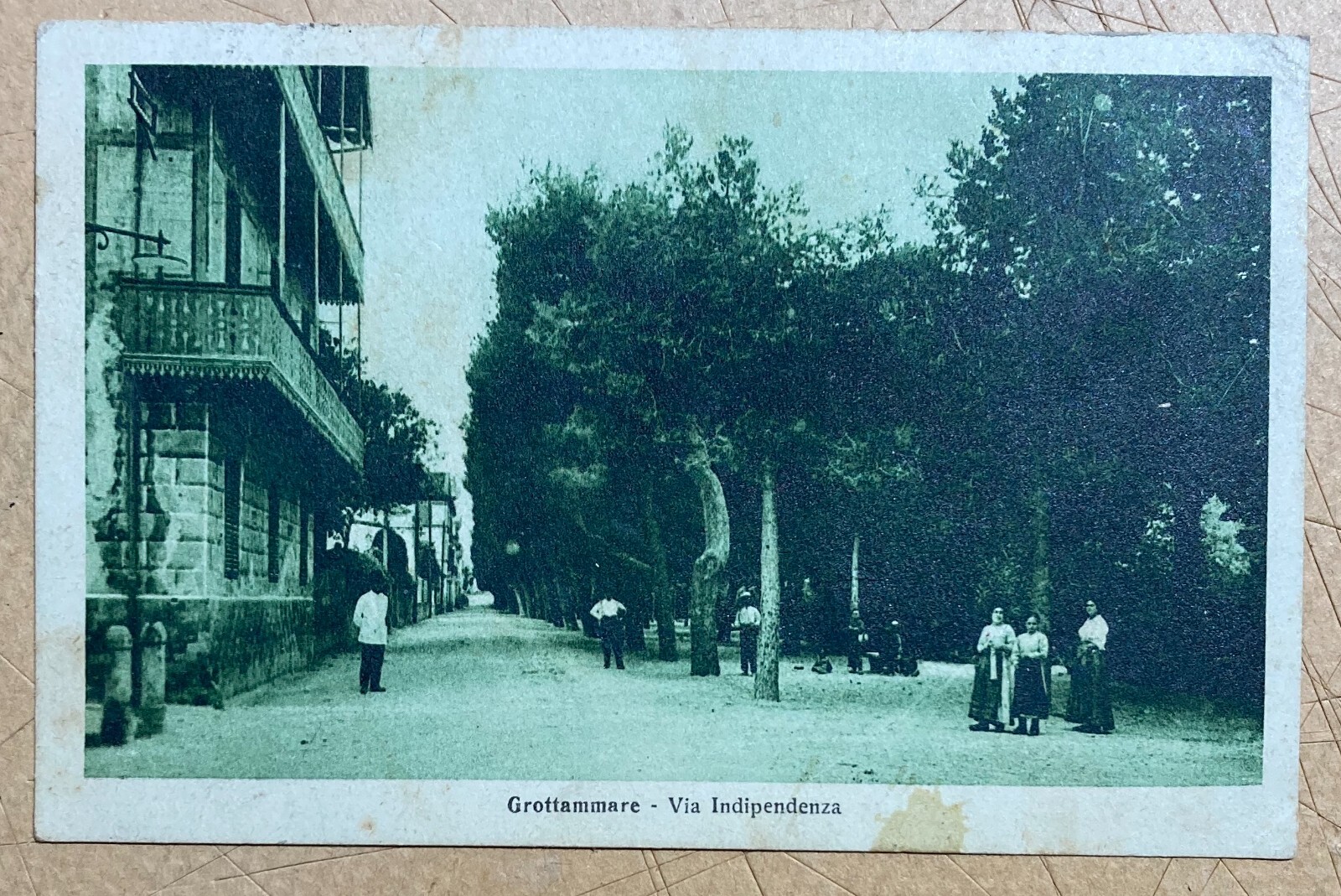 Marche, Grottammare: Antica Cartolina Illustrata Animata Folkloristica Cameli, Anni '30