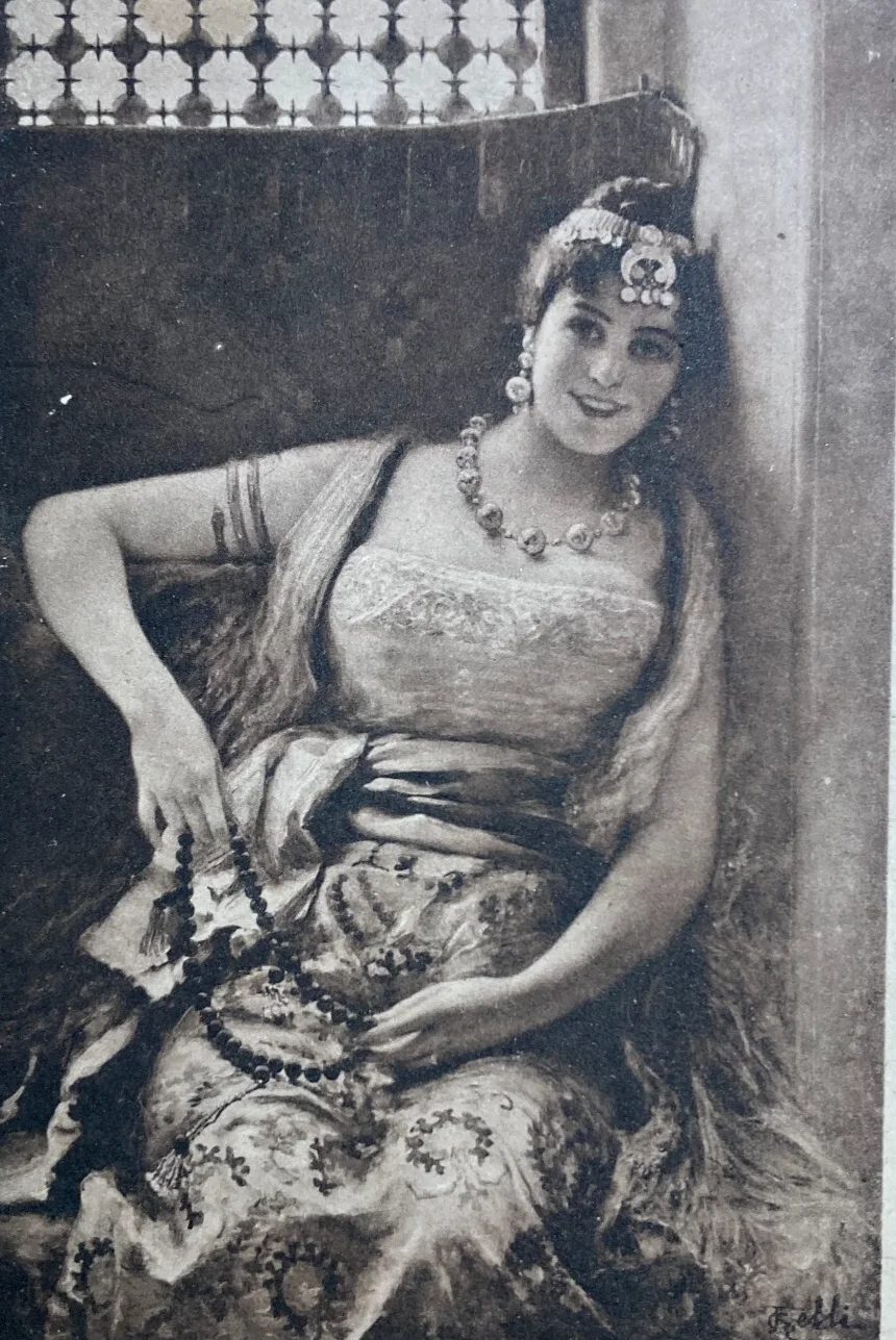 Nell'Harem: Antica Cartolina di Francesco Gelli, Foto Brogi