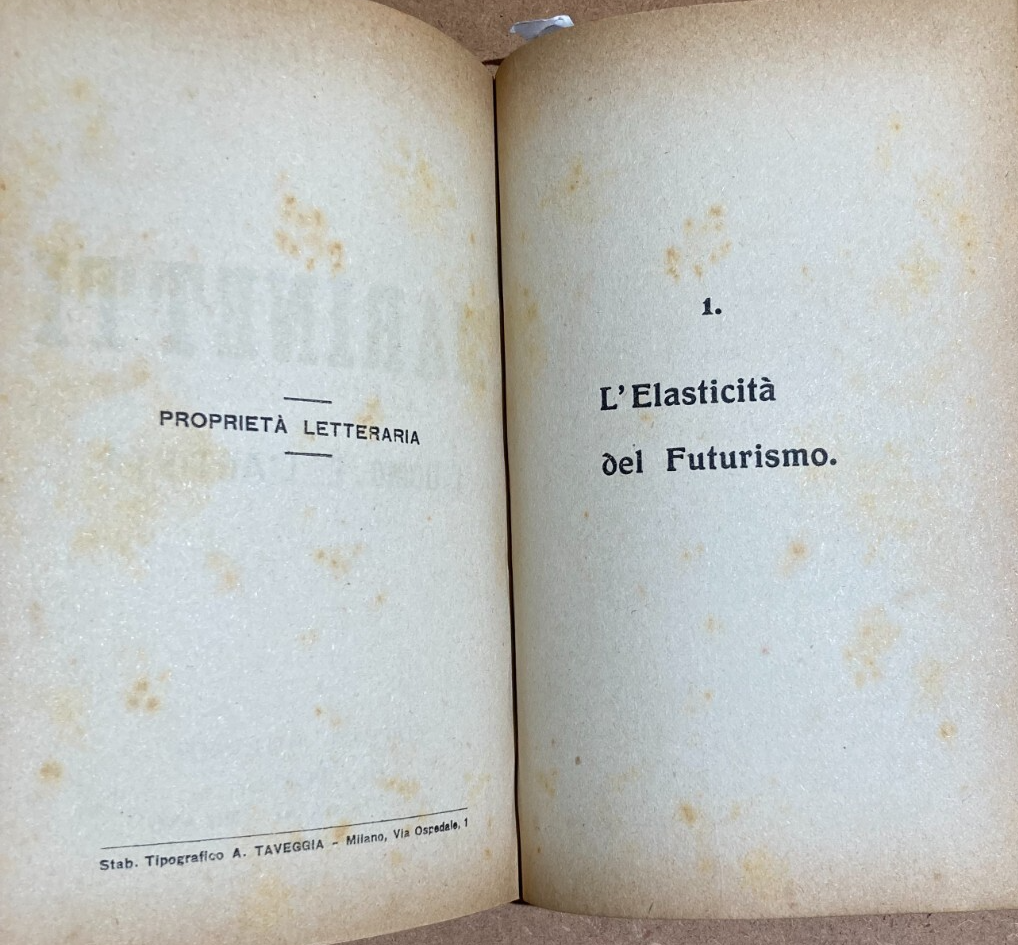 Settimelli   Marinetti: L'Uomo E L'Artista. Edizioni Futuriste Di Poesia, 1921