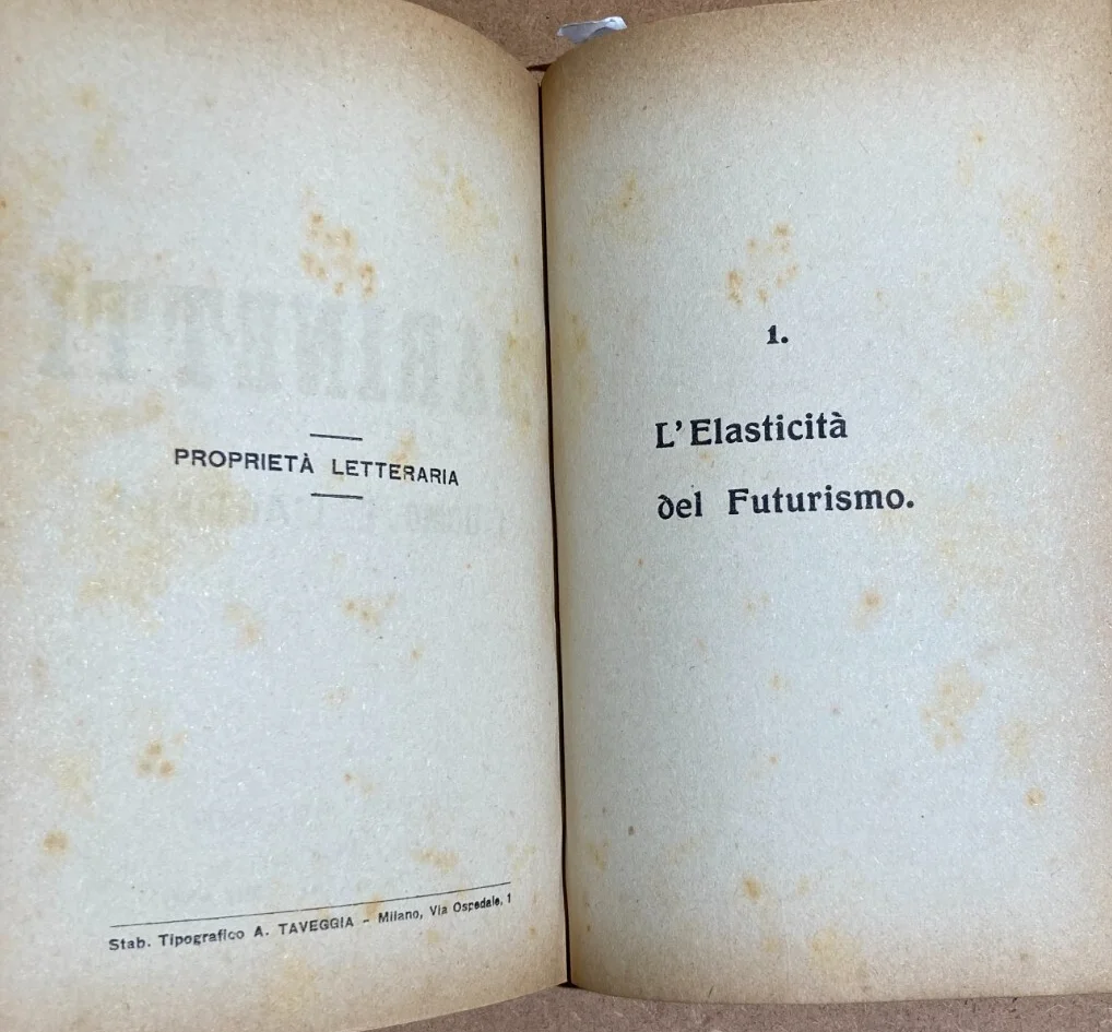 Settimelli - Marinetti: The Man and the Artist. Futurist Poetry Editions, 1921
