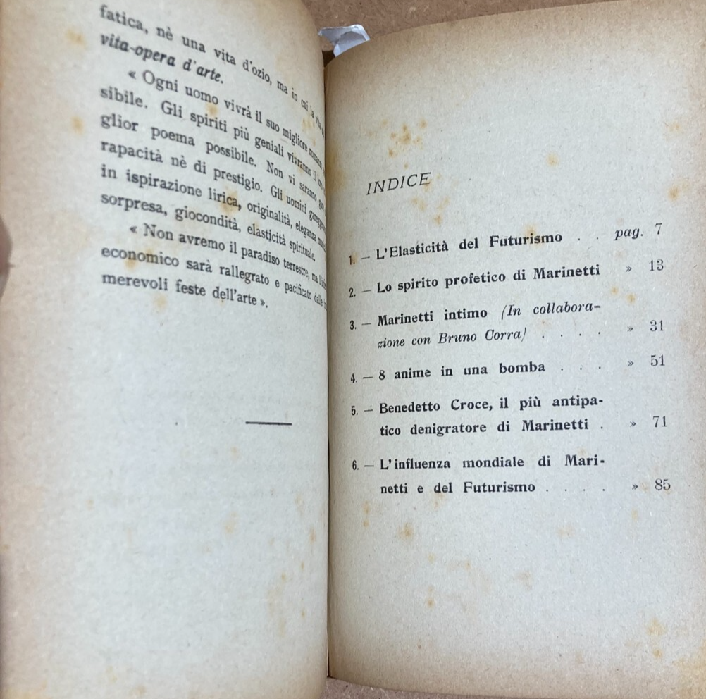 Settimelli   Marinetti: L'Uomo E L'Artista. Edizioni Futuriste Di Poesia, 1921