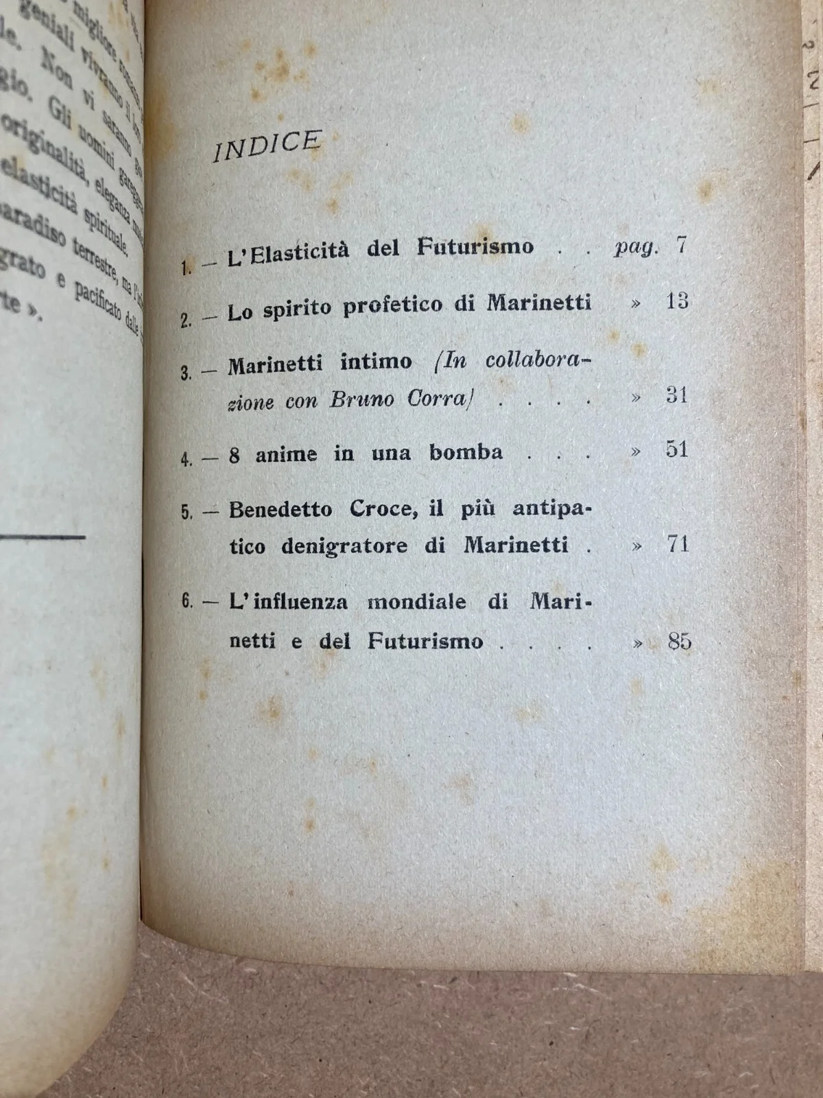 Settimelli - Marinetti: The Man and the Artist. Futurist Poetry Editions, 1921