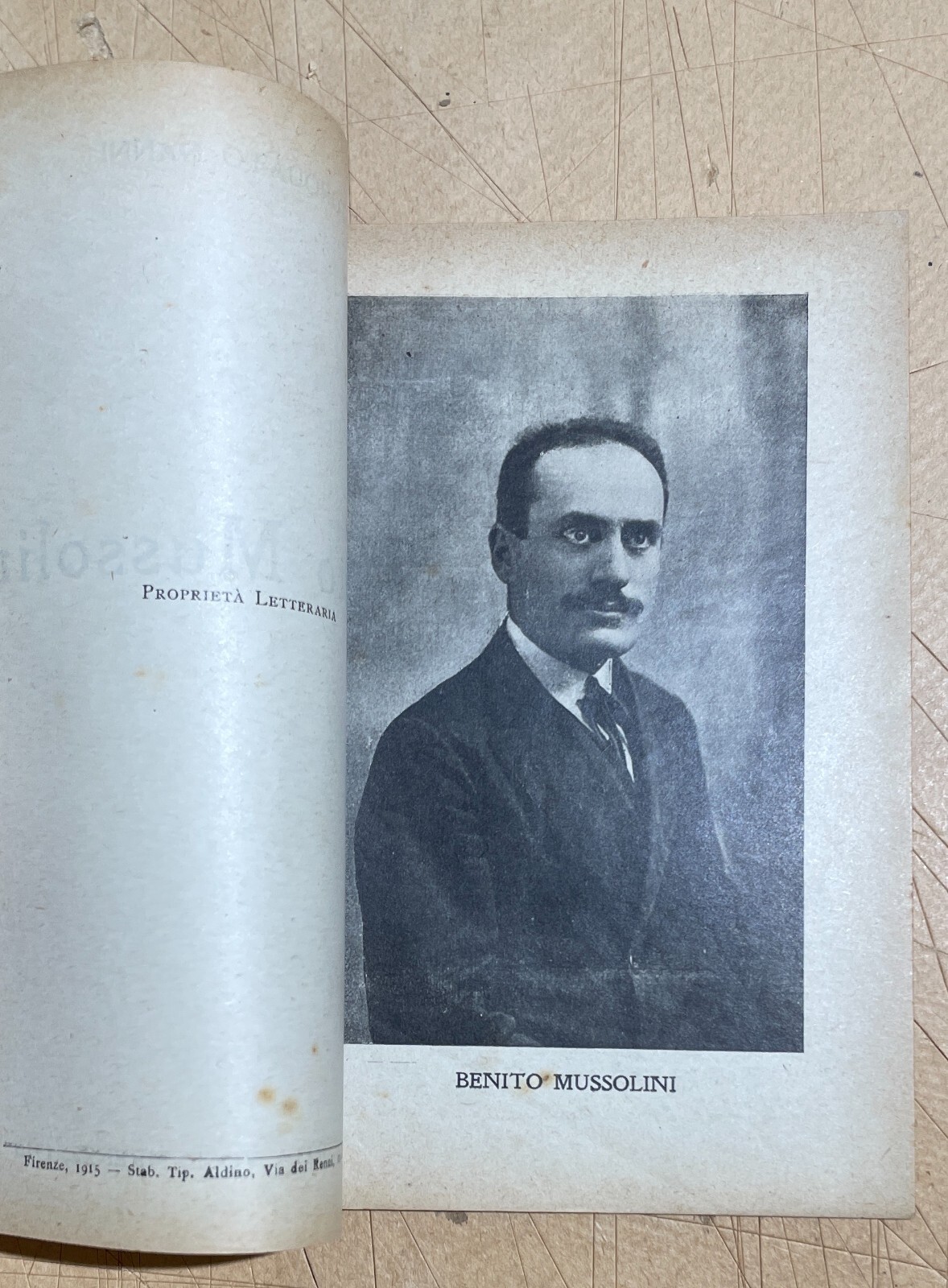 Fascismo: Benito Mussolini, Antico Profilo Biografico Di Torquato Nanni, 1915