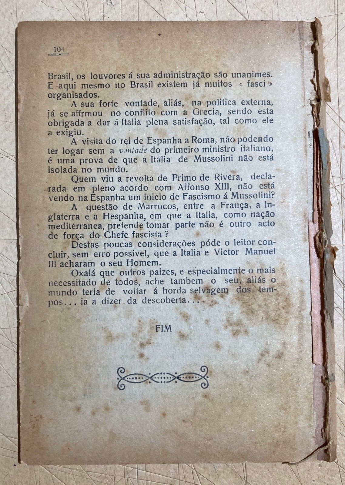Fascismo: Mussolini, Il Grande Dittatore. Rara Edizione Antica Di Frondoni E Fittipaldi