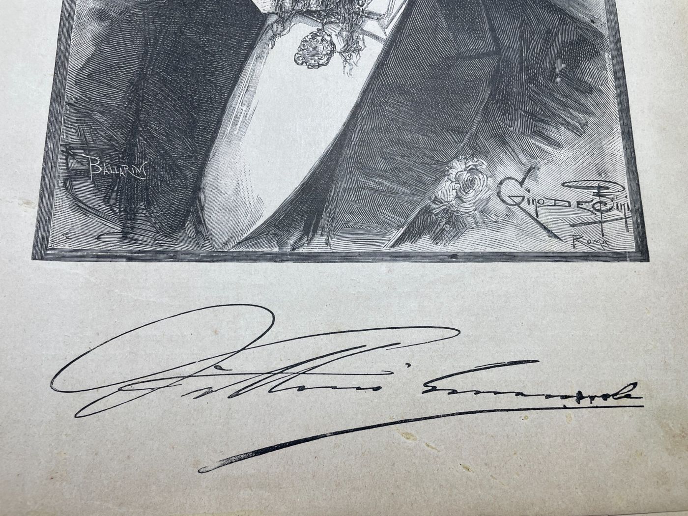 Araldica Savoia: Re Vittorio Emanuele, Antico Ritratto   Stampa Artistica Bini, Roma