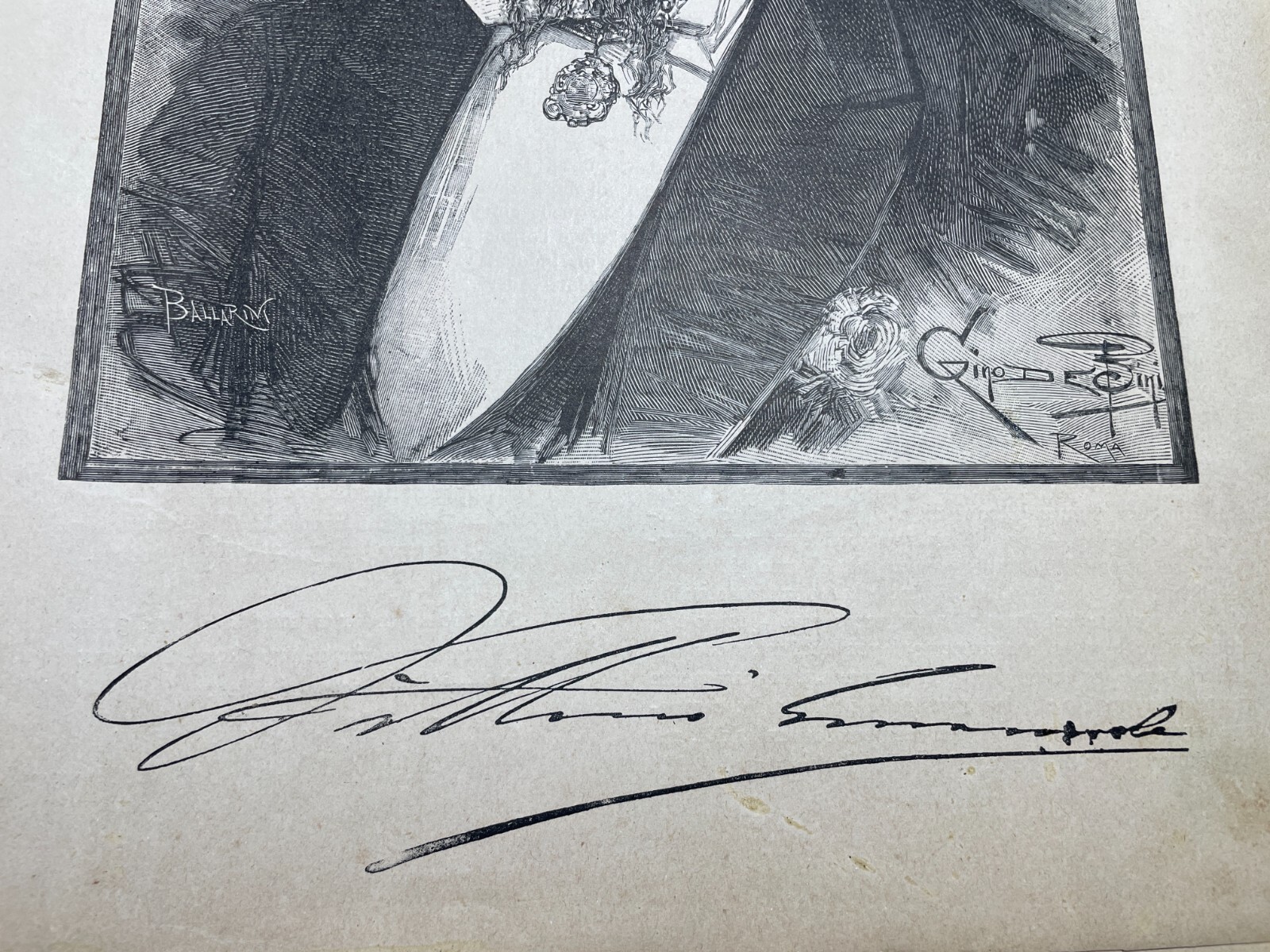 Araldica Savoia: Re Vittorio Emanuele, Antico Ritratto   Stampa Artistica Bini, Roma