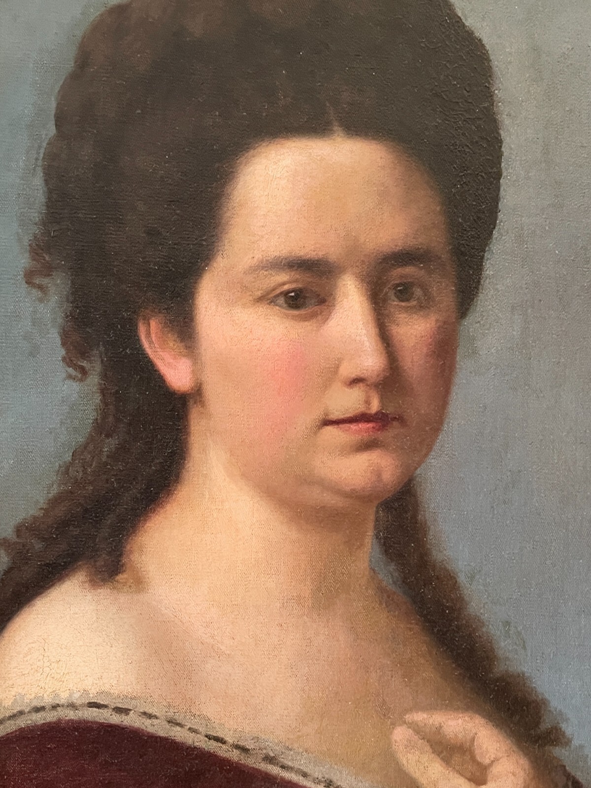 Bernardo Celentano, Antico Ritratto Di Famiglia, Olio Su Tela, Napoli Roma, XIX Secolo