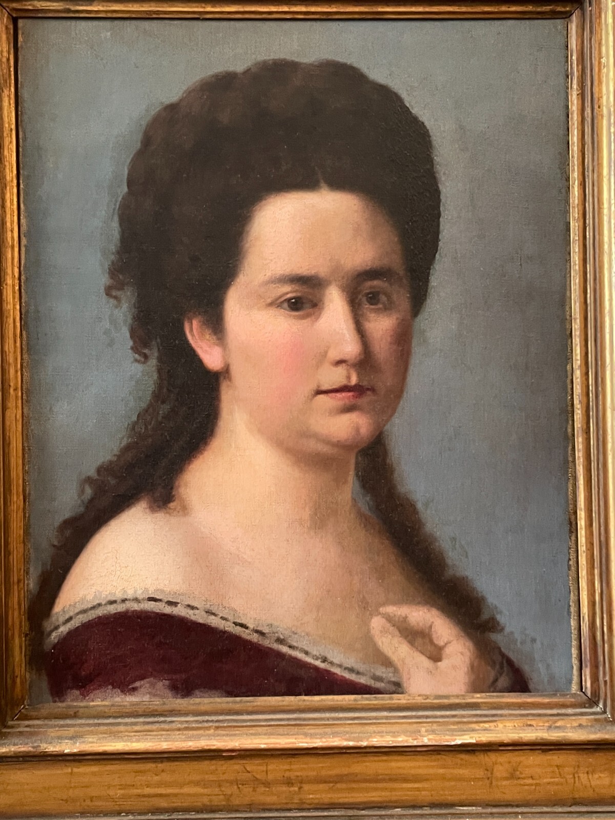 Bernardo Celentano, Antico Ritratto Di Famiglia, Olio Su Tela, Napoli Roma, XIX Secolo