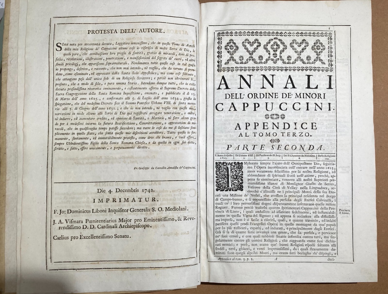 Antichi Conventi Cappuccini: Storia Locale, Personaggi, Località Ed Eventi Negli Annali Dell'Ordine