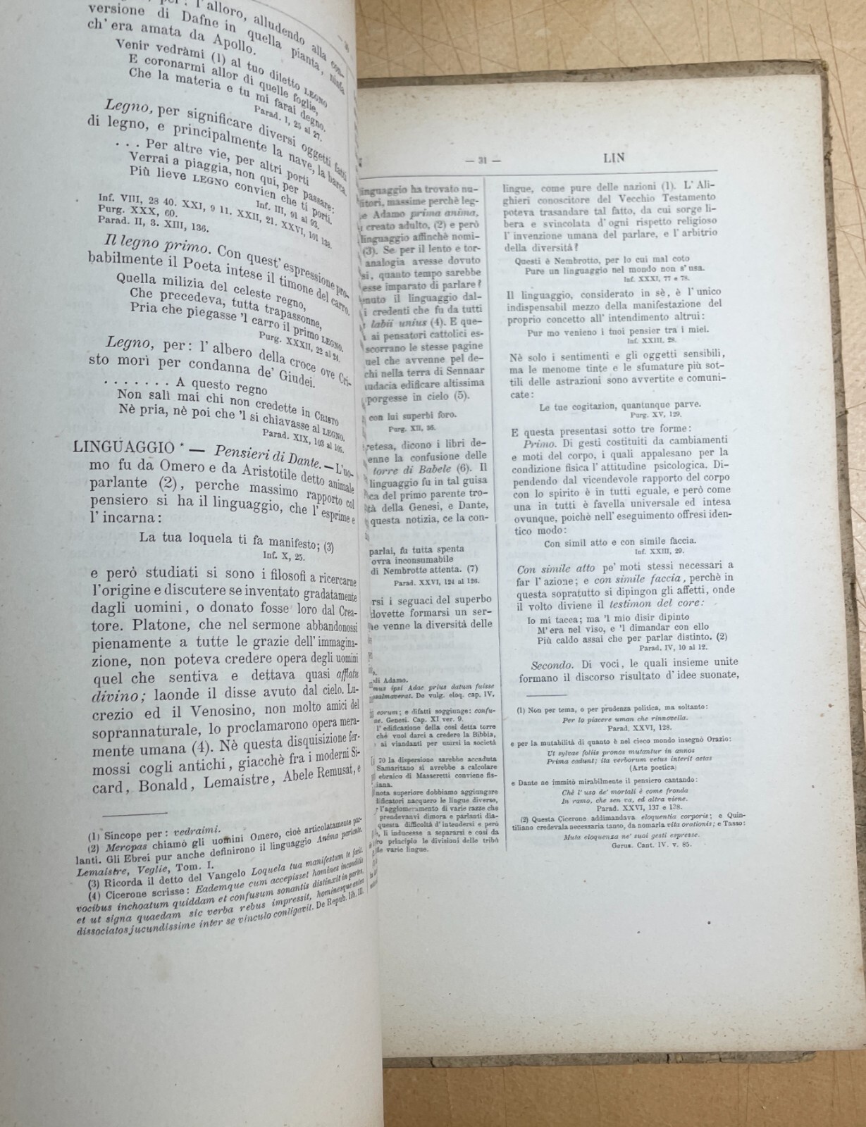 Vocabolario Enciclopedico Dantesco Del Conte Gaddi Hercolani (Bologna, 1876) Con Dedica