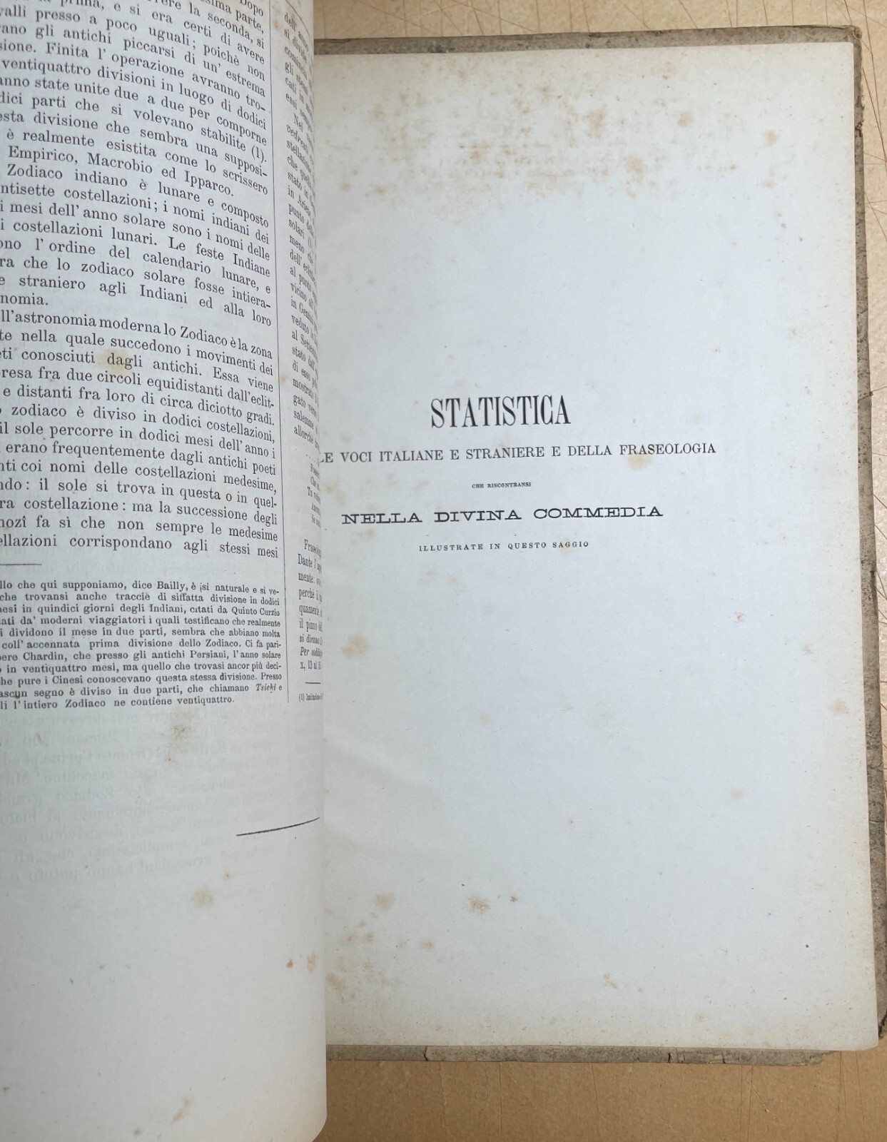 Vocabolario Enciclopedico Dantesco Del Conte Gaddi Hercolani (Bologna, 1876) Con Dedica