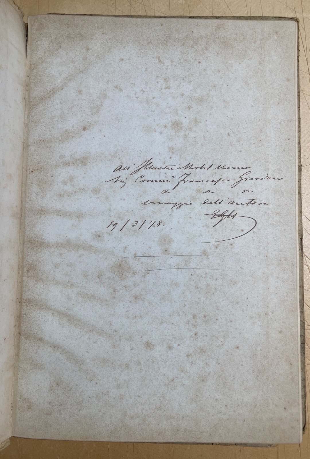 Vocabolario Enciclopedico Dantesco Del Conte Gaddi Hercolani (Bologna, 1876) Con Dedica
