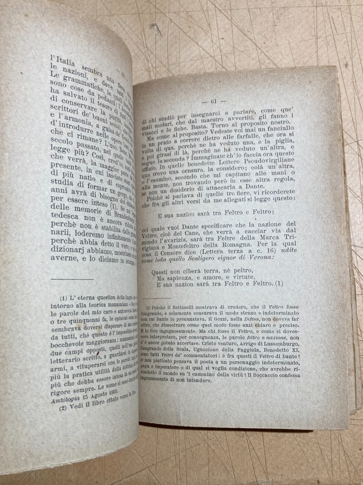 Gasparo Gozzi, La Difesa Di Dante   Edizione Augusto Serena (1895)