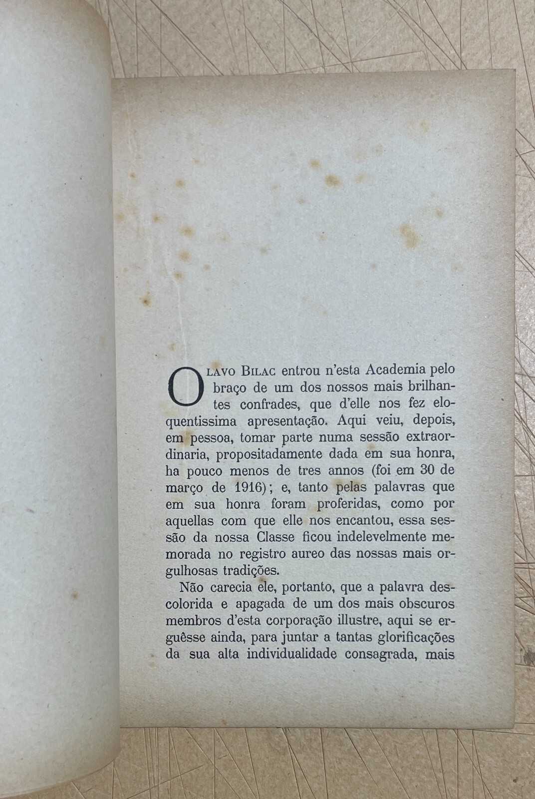 Letteratura Brasiliana, Olavo Bilac, Antica Edizione, Fernandes Costa, 1919