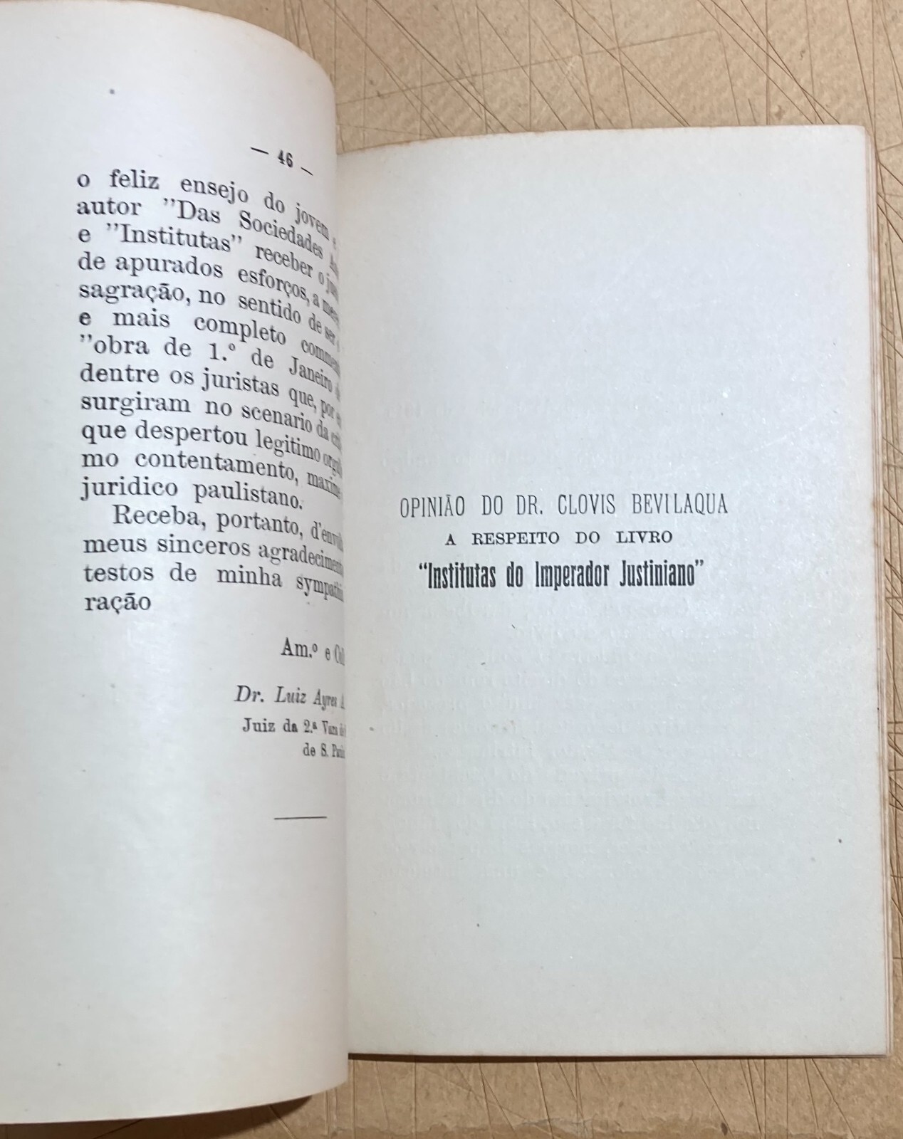 Giuridica   Brasile   Codice Brasiliano   Spencer Vampré   Raccolta Di Opinioni   1917
