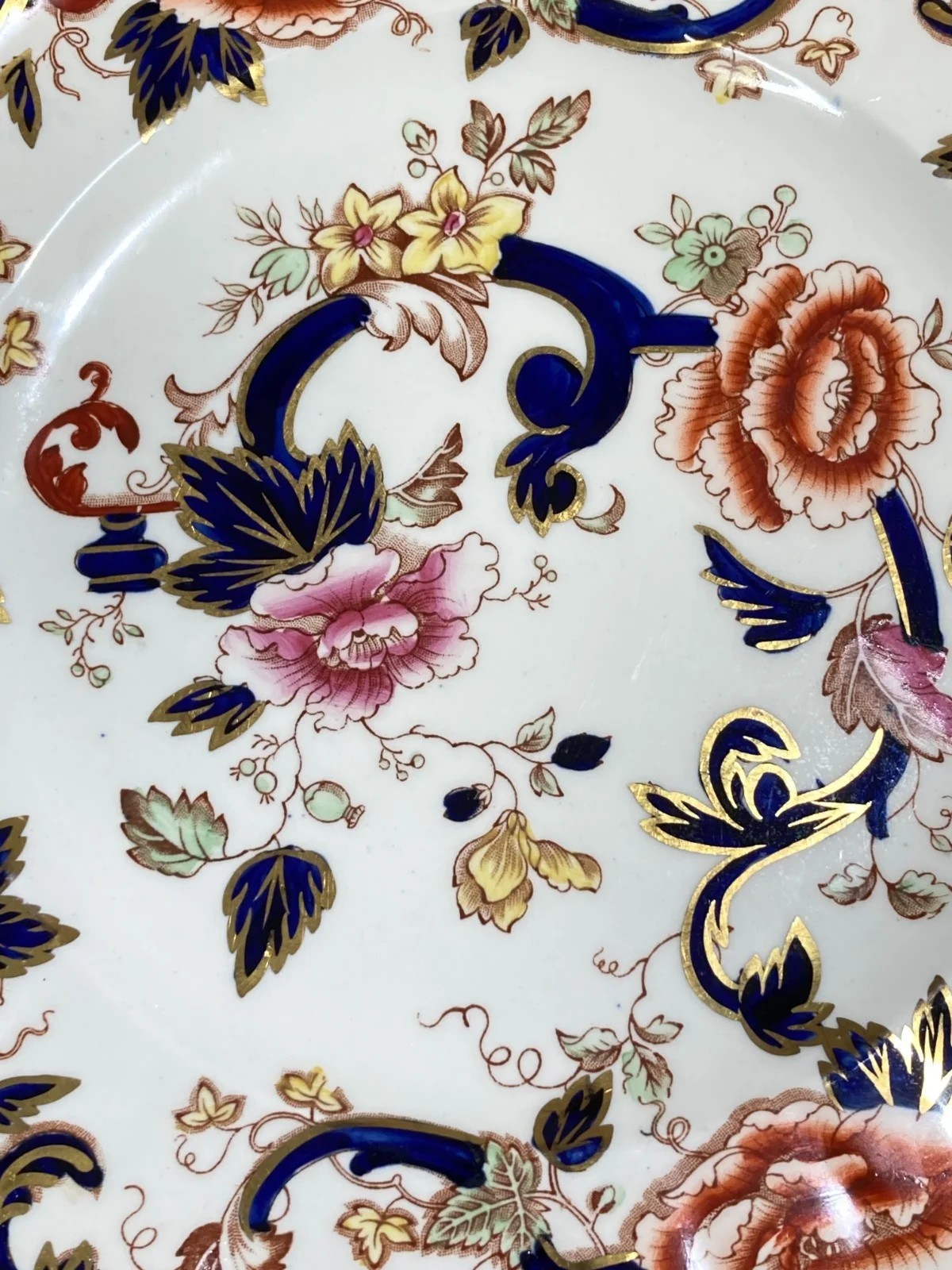 Piatto Decorativo Mason's in Ironstone con Decori Floreali Policromi