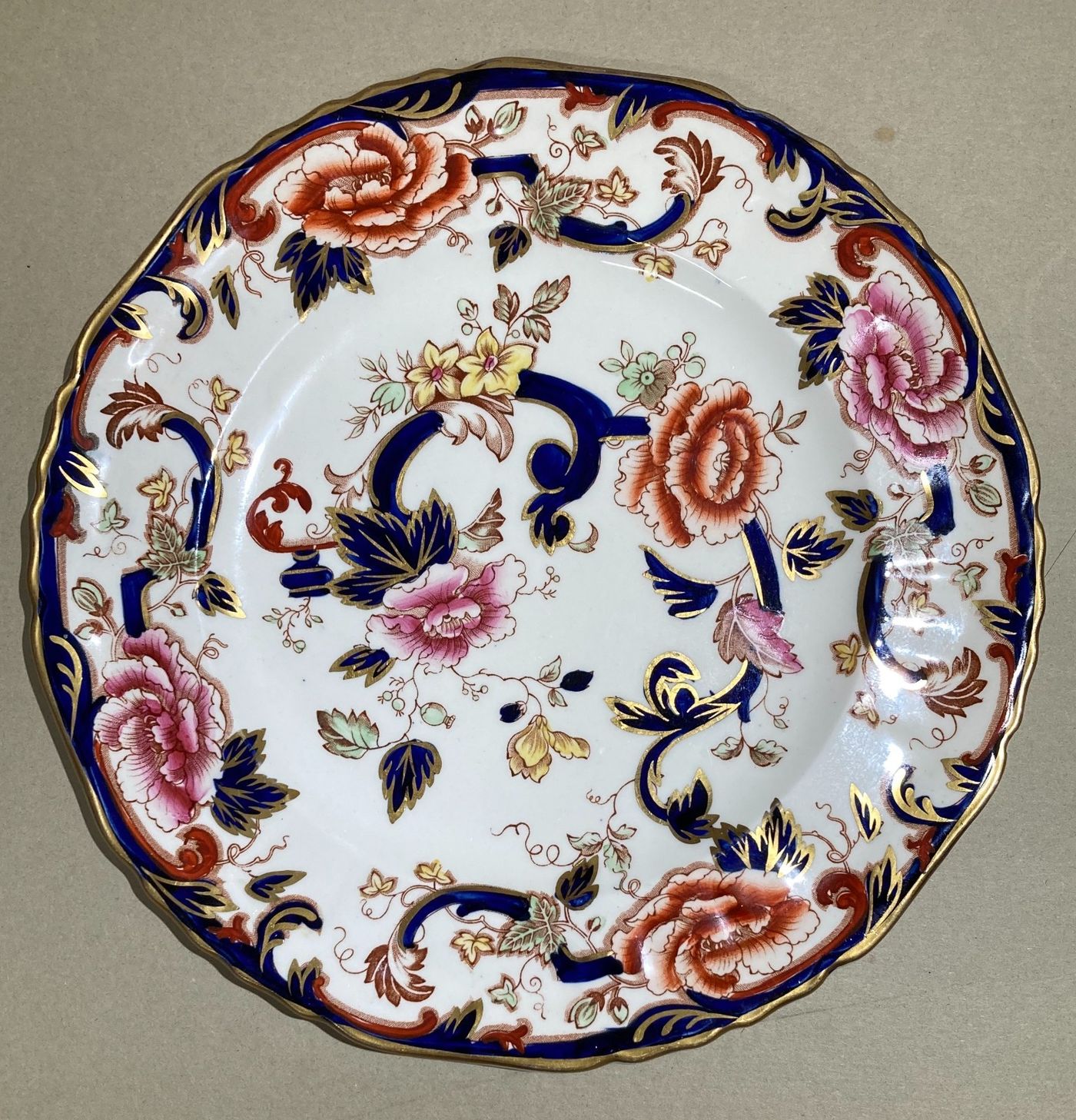 Piatto Decorativo Mason'S In Ironstone Con Decori Floreali Policromi