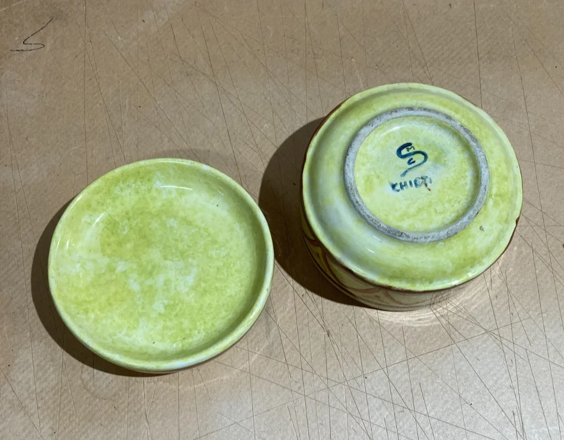 Scatola Cilindrica in Ceramica Scm Chieti (abruzzo), Metà del '900