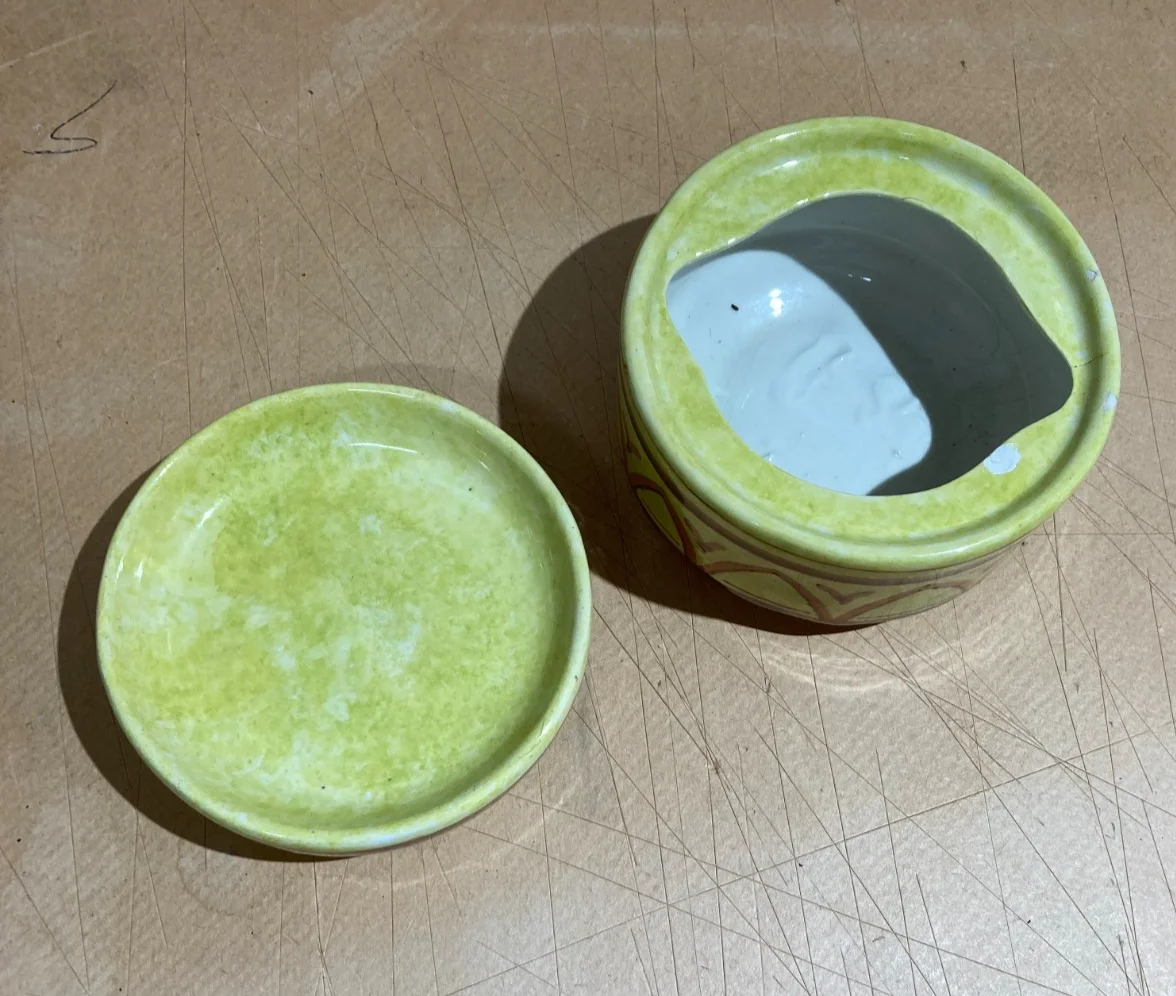 Scatola Cilindrica in Ceramica Scm Chieti (abruzzo), Metà del '900