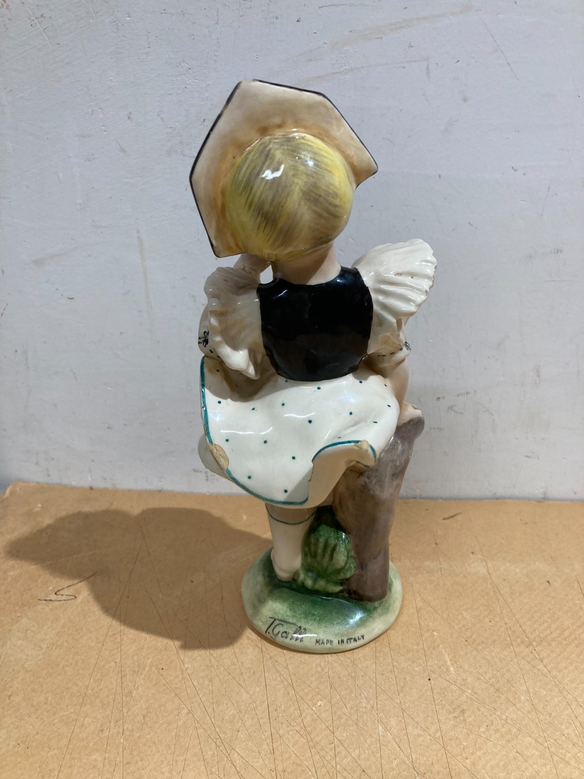 Scultura Olandesina In Ceramica Policroma, T. Galli, XX Secolo