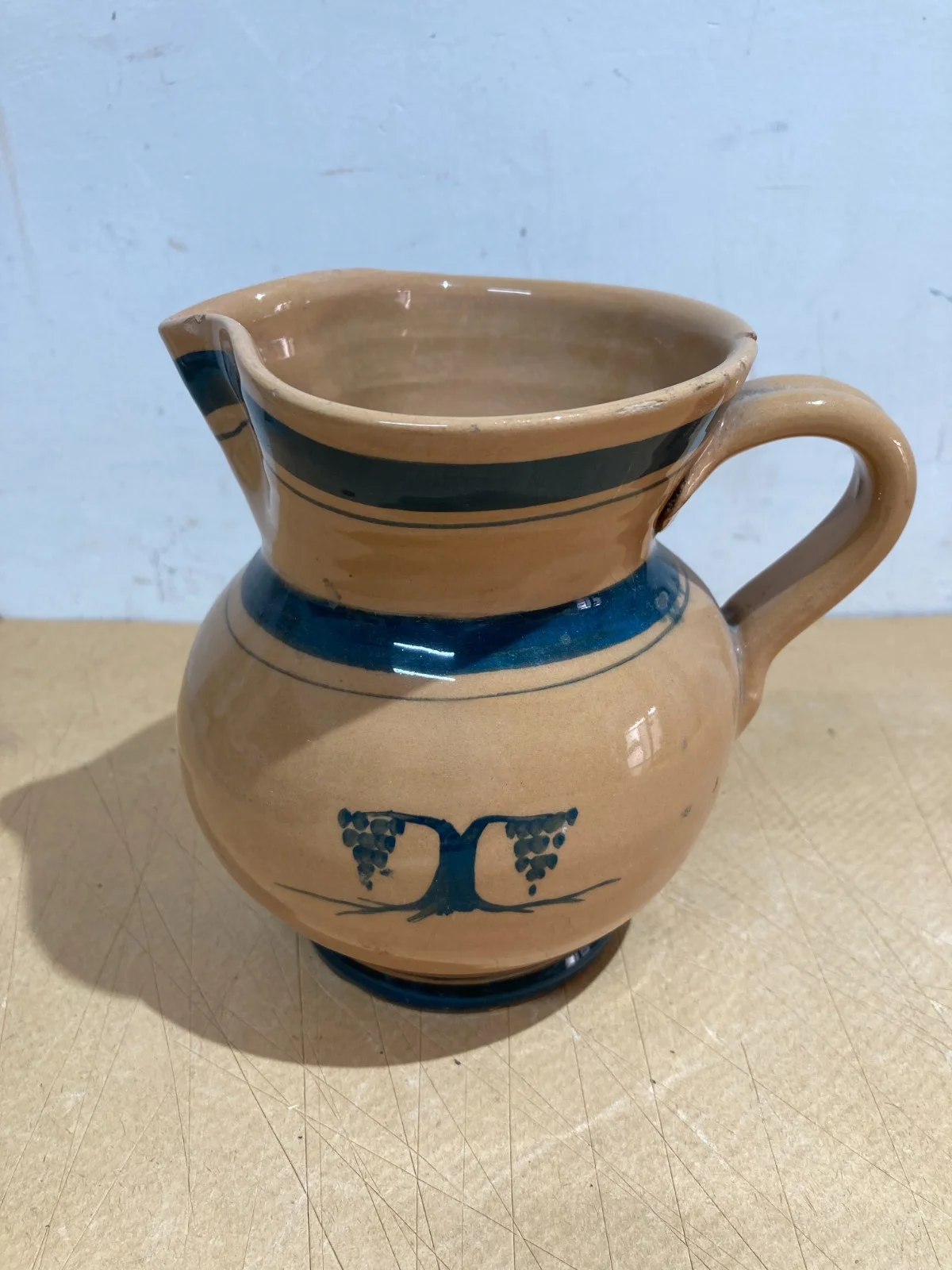 Ceramic Wine Jug Decorated with Grape Clusters, Nove Manufactory