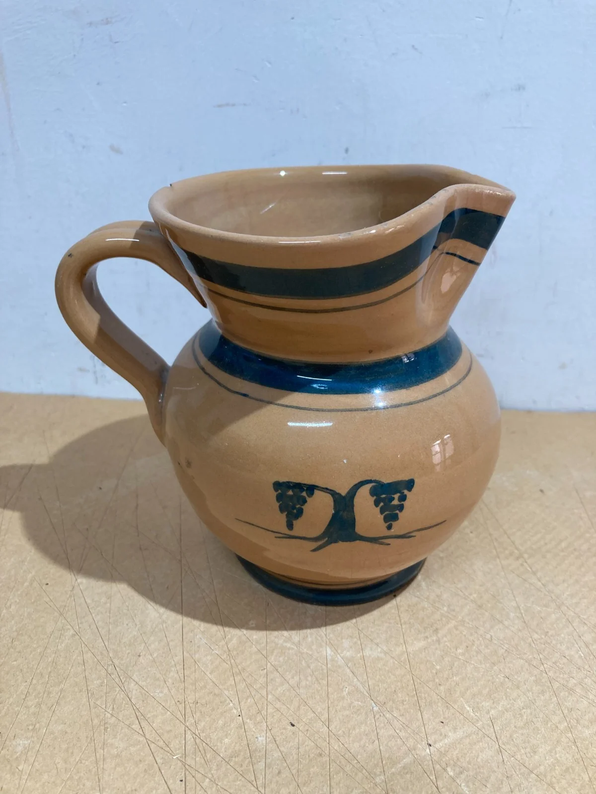 Ceramic Wine Jug Decorated with Grape Clusters, Nove Manufactory
