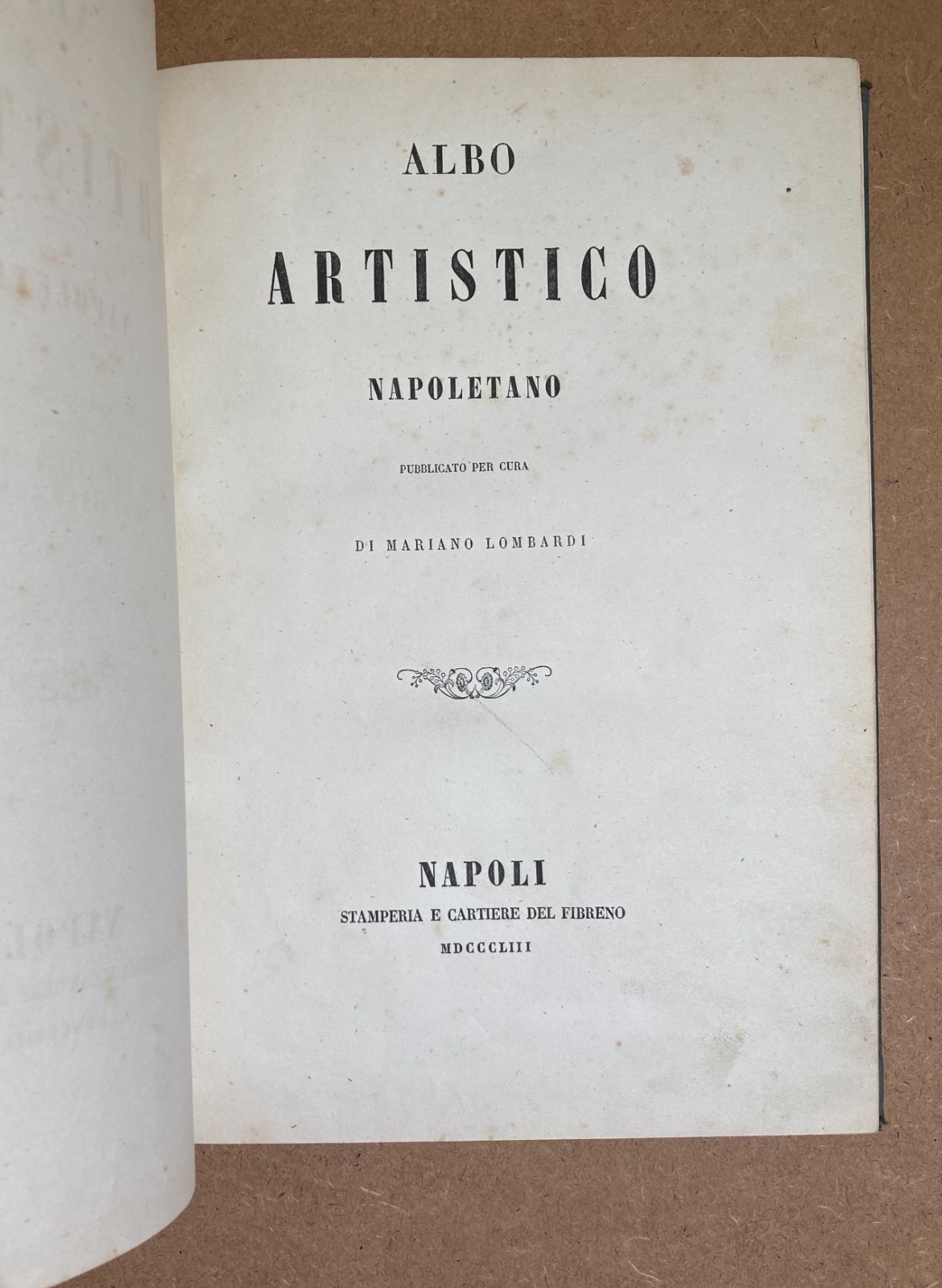 Albo Artistico Napoletano: Cammarano, Palizzi, De Napoli, Fergola, Ruo (1853)