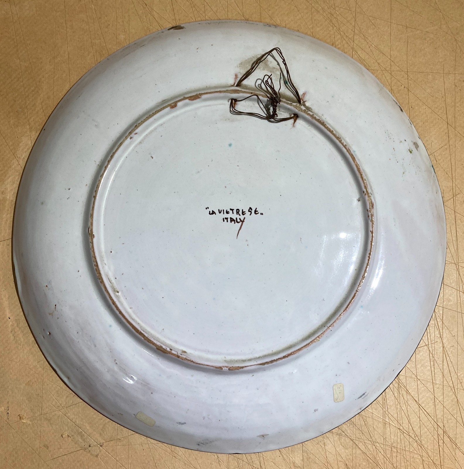 Artistica Ceramica, Mare E Pesci. Suggestiva Illustrazione Della Manifattura Vietrese