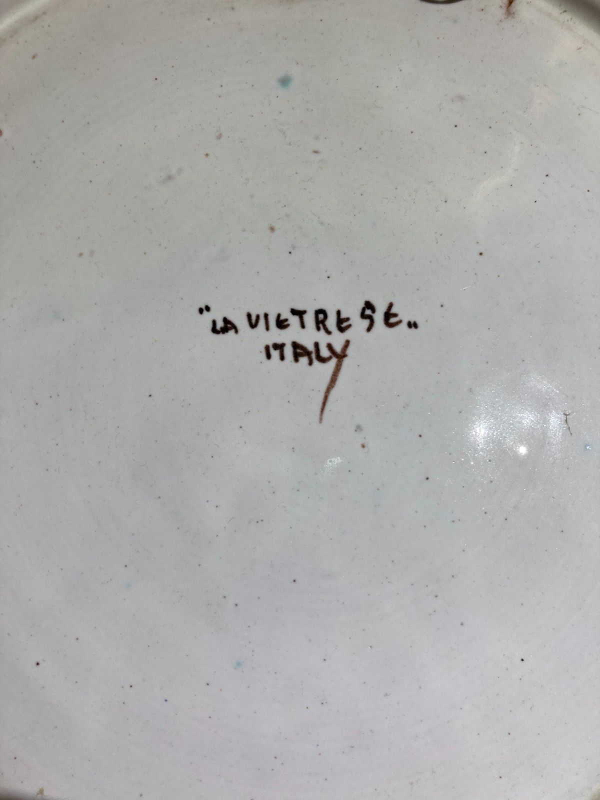 Artistica Ceramica, Mare E Pesci. Suggestiva Illustrazione Della Manifattura Vietrese