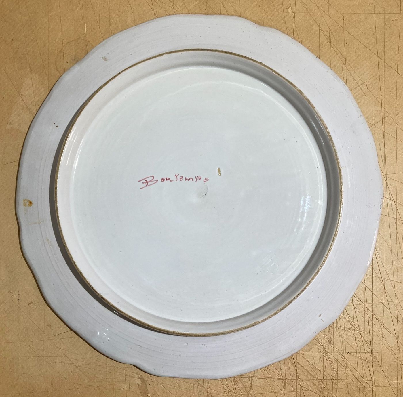 Abruzzo, Ceramica Bontempo, Vassoio Decorativo Con Decori Floreali