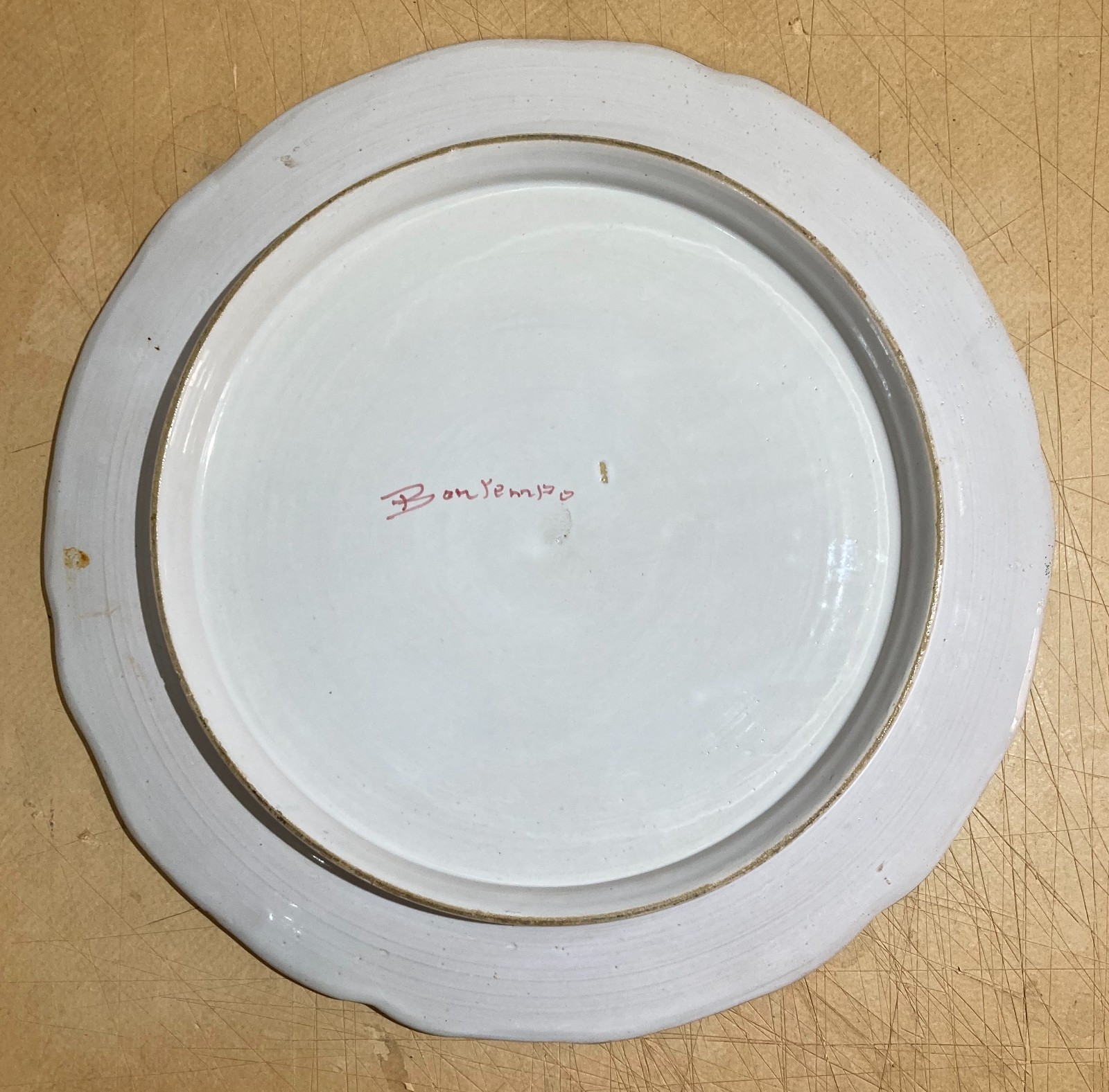 Abruzzo, Ceramica Bontempo, Vassoio Decorativo Con Decori Floreali