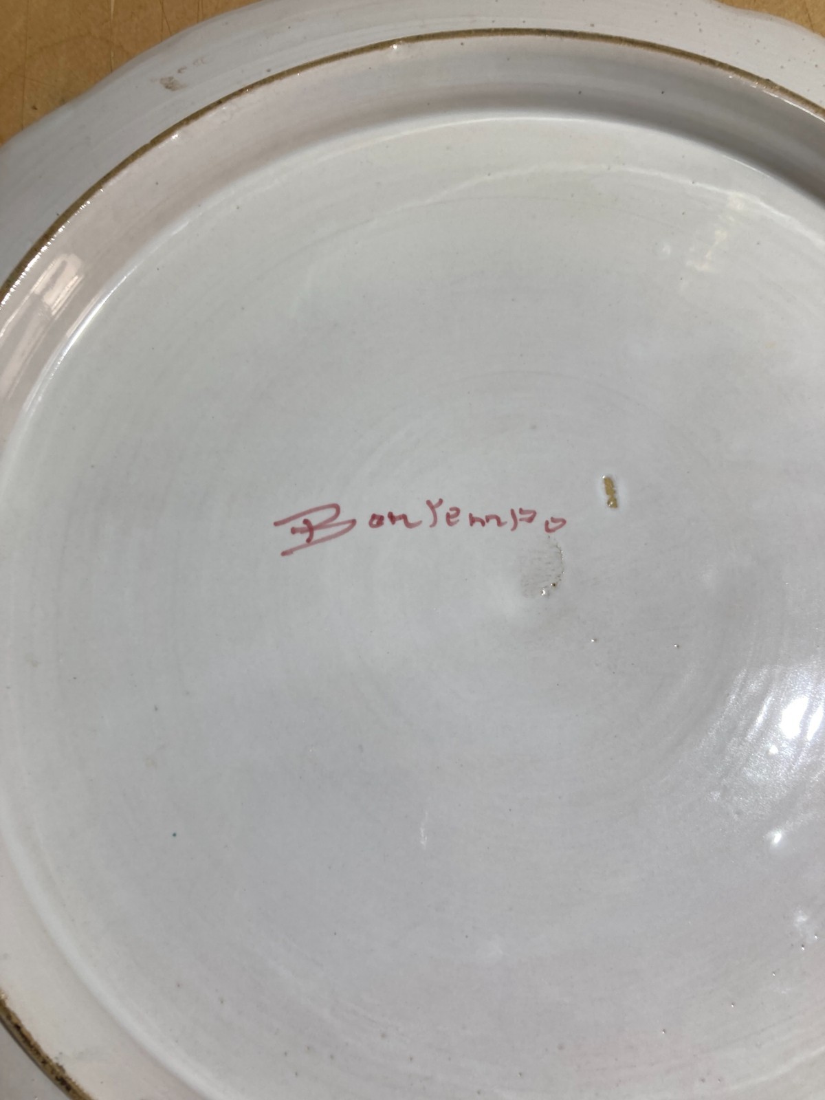 Abruzzo, Ceramica Bontempo, Vassoio Decorativo Con Decori Floreali