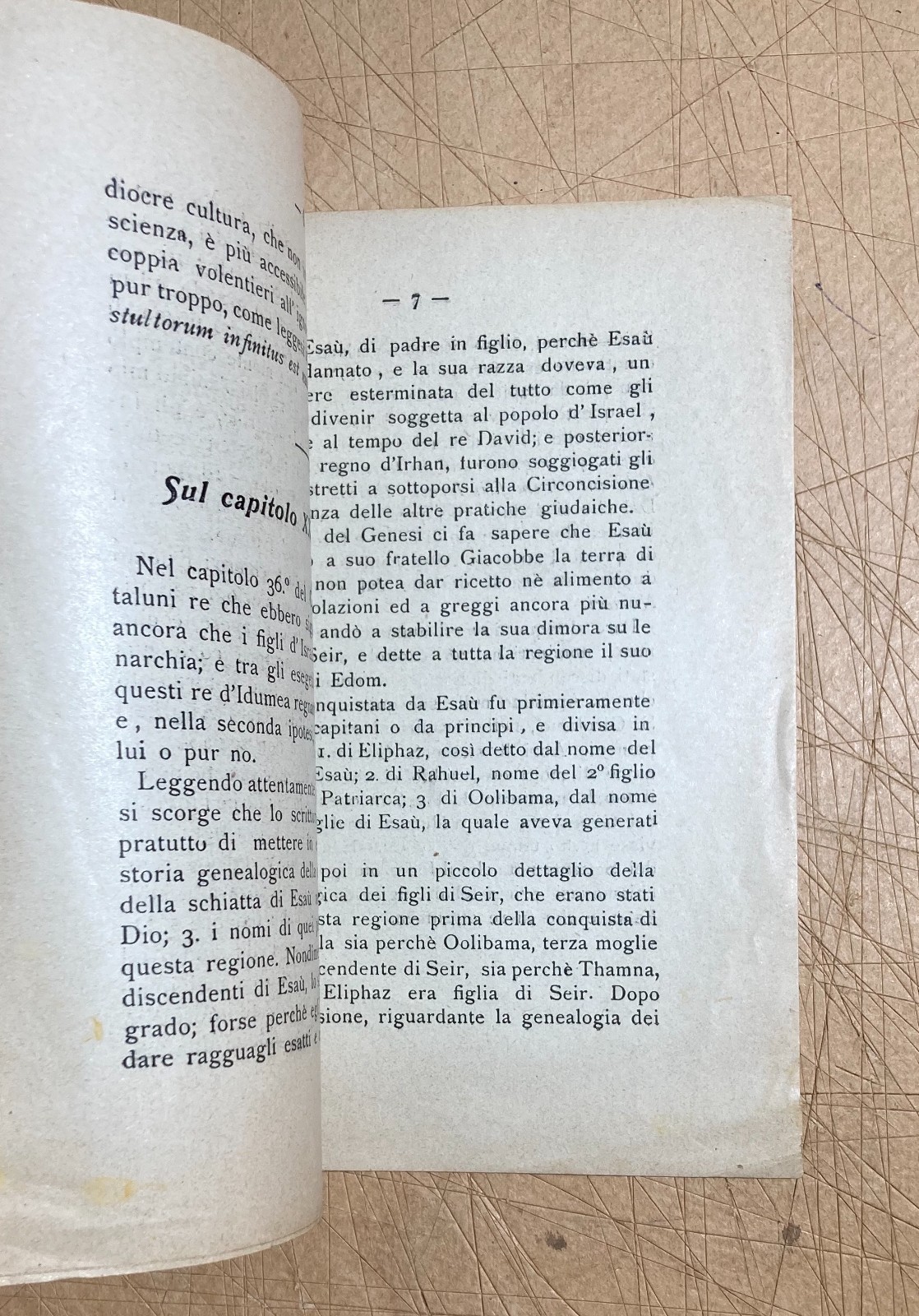 Barone   Saggi Di Esegesi Biblica   Rara Antica Edizione Con Dedica   Napoli, 1924