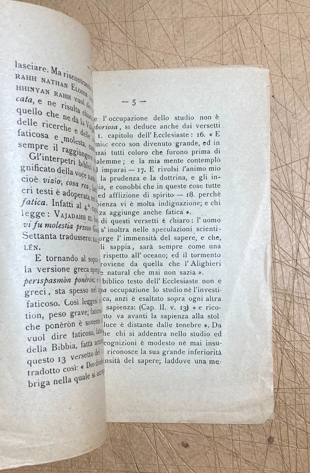 Barone   Saggi Di Esegesi Biblica   Rara Antica Edizione Con Dedica   Napoli, 1924