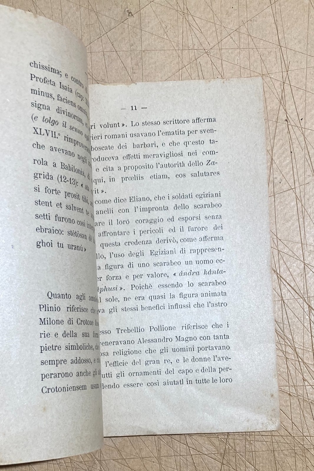 Barone: Su Di Un Passo Di Trebellio Pollione. Astrologia E Talismani, Nola, 1914