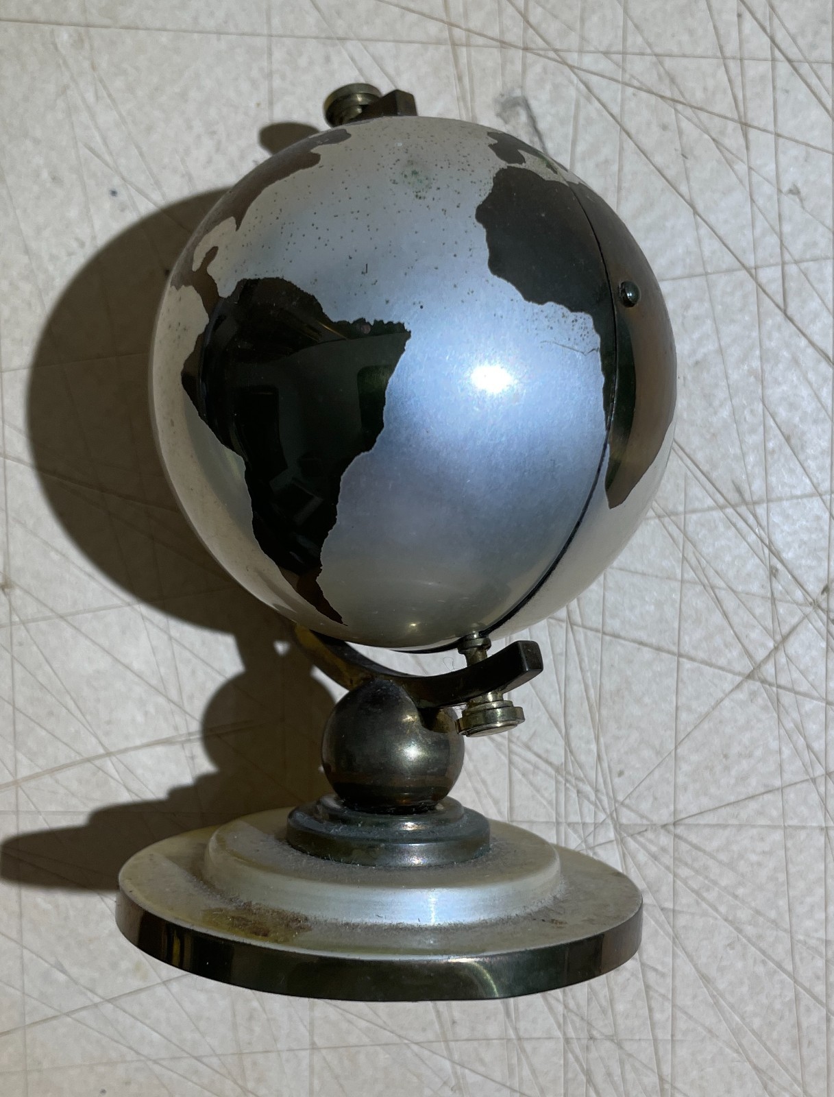 Globo Terrestre Decorativo Con Orologio Meridiana E Portafoto