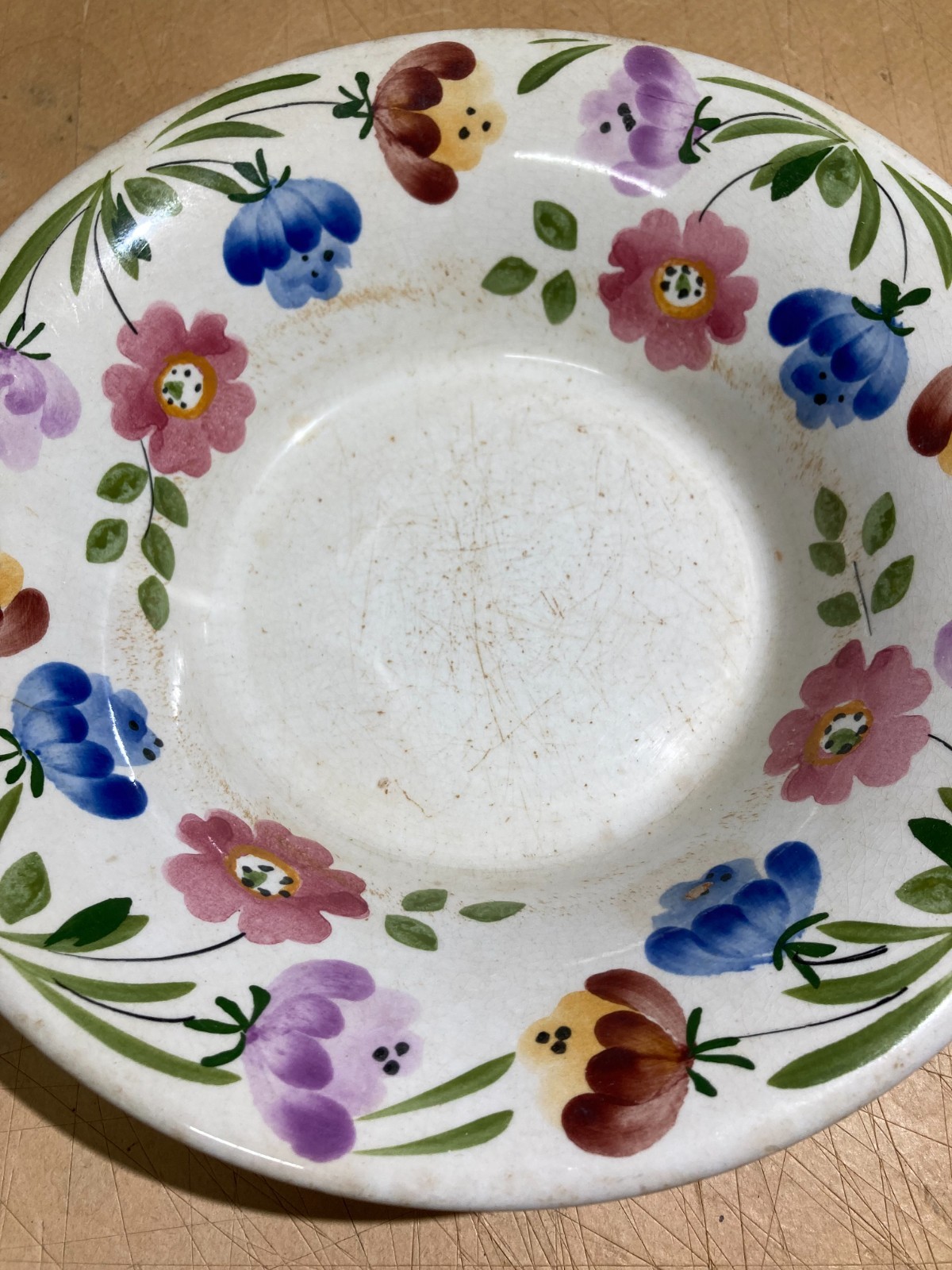 Richard Ginori Mondovì: Antica Ceramica Floreale Con Marchio Araldico, Piatto Fondo