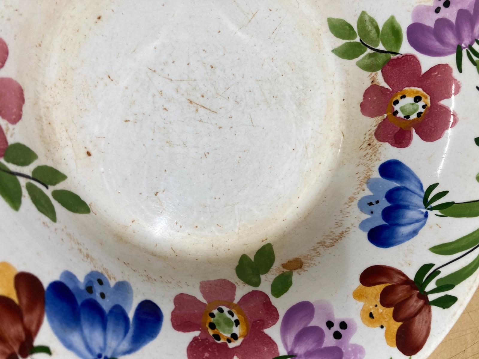 Richard Ginori   Mondovì   Ceramica Floreale   Piatto Fondo   Marchio Araldico