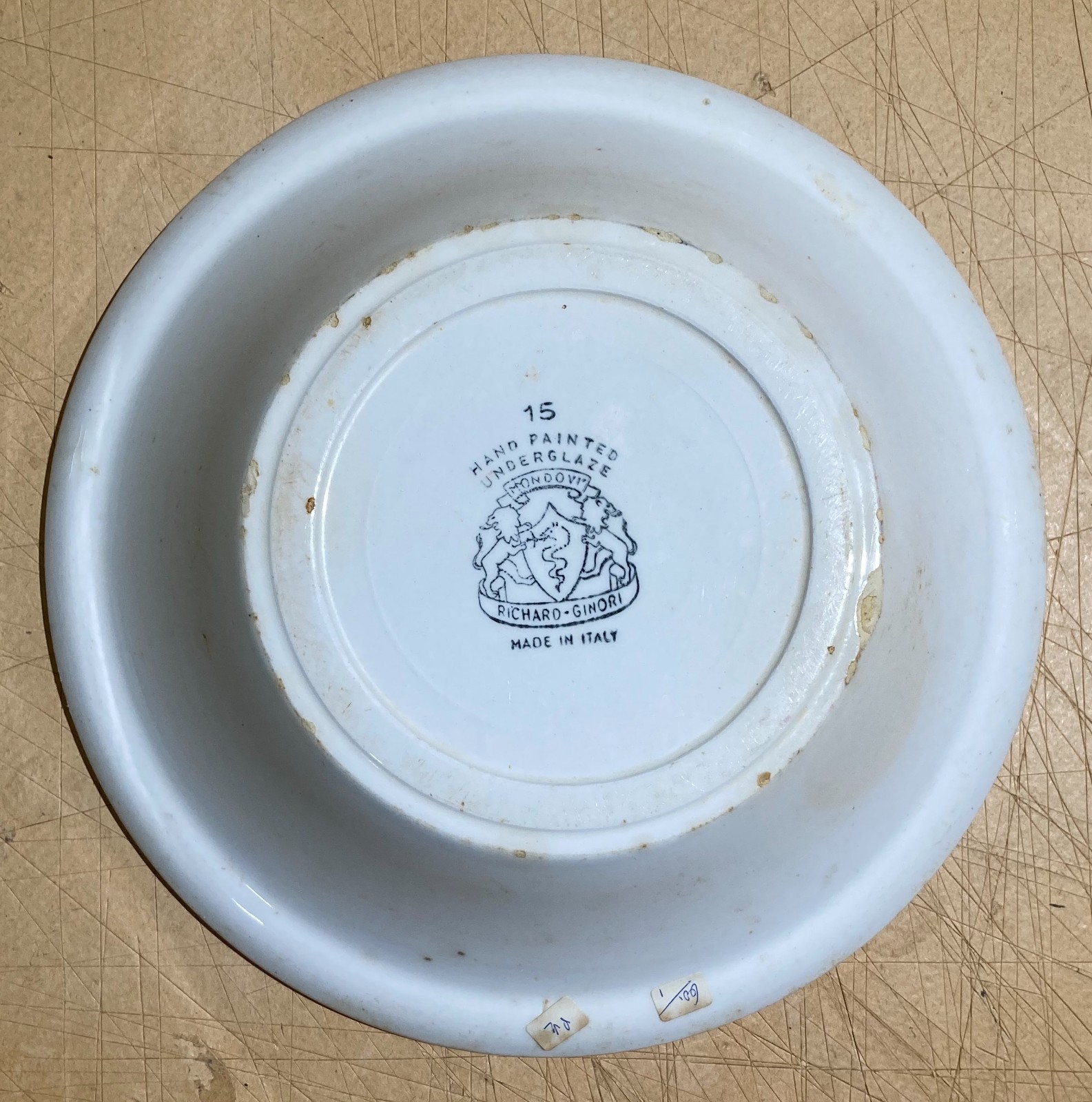 Richard Ginori   Mondovì   Ceramica Floreale   Piatto Fondo   Marchio Araldico