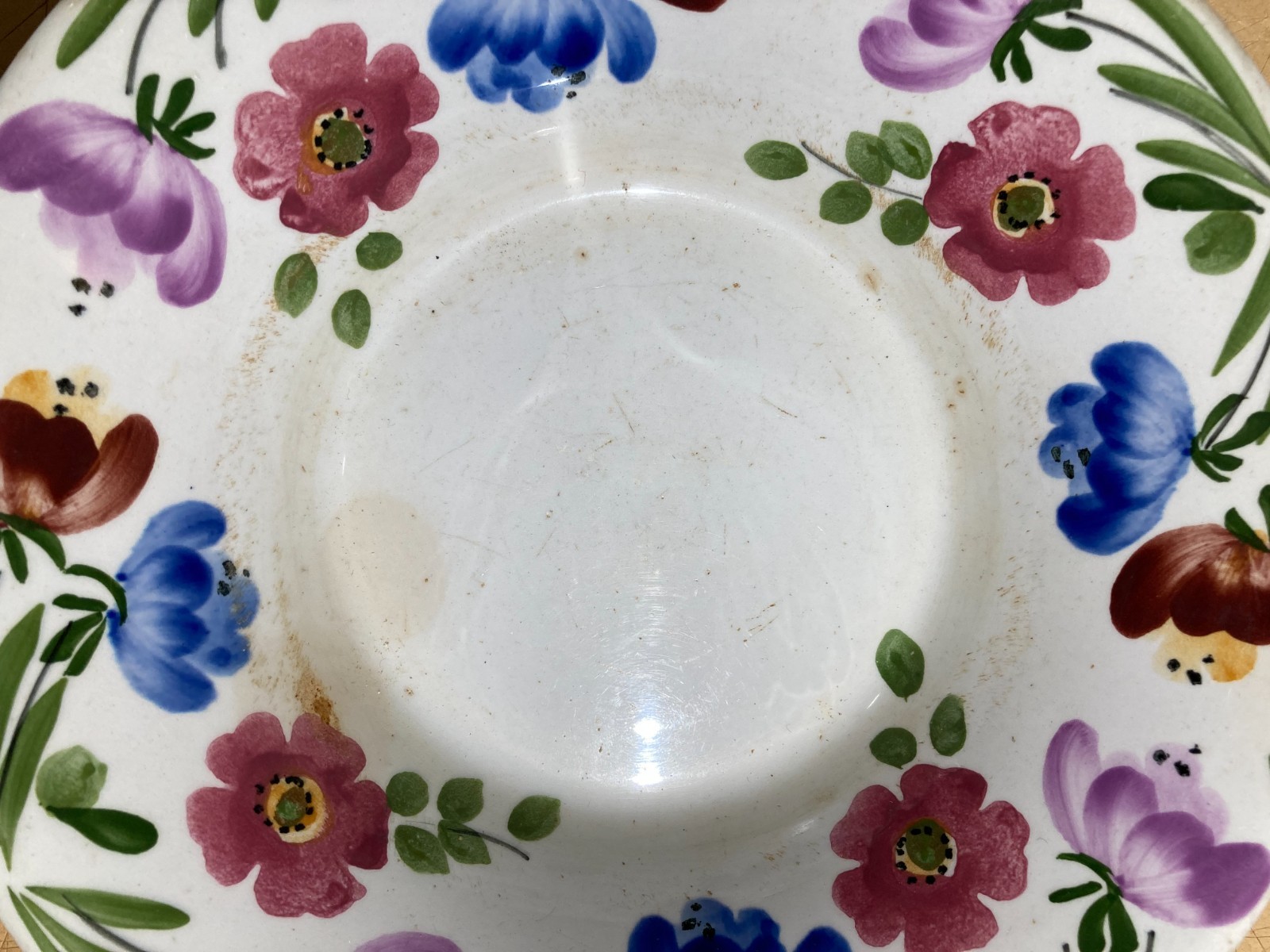 Richard Ginori   Mondovì   Ceramica Floreale   Piatto Fondo   Marchio Araldico