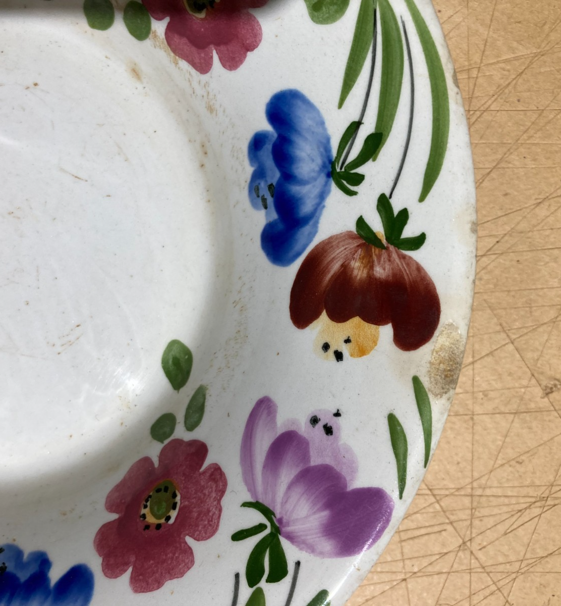 Richard Ginori   Mondovì   Ceramica Floreale   Piatto Fondo   Marchio Araldico