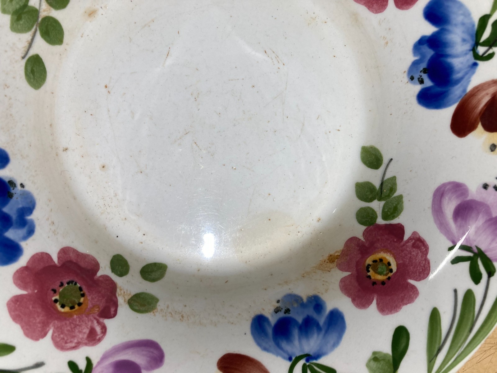 Richard Ginori   Mondovì   Ceramica Floreale   Piatto Fondo   Marchio Araldico