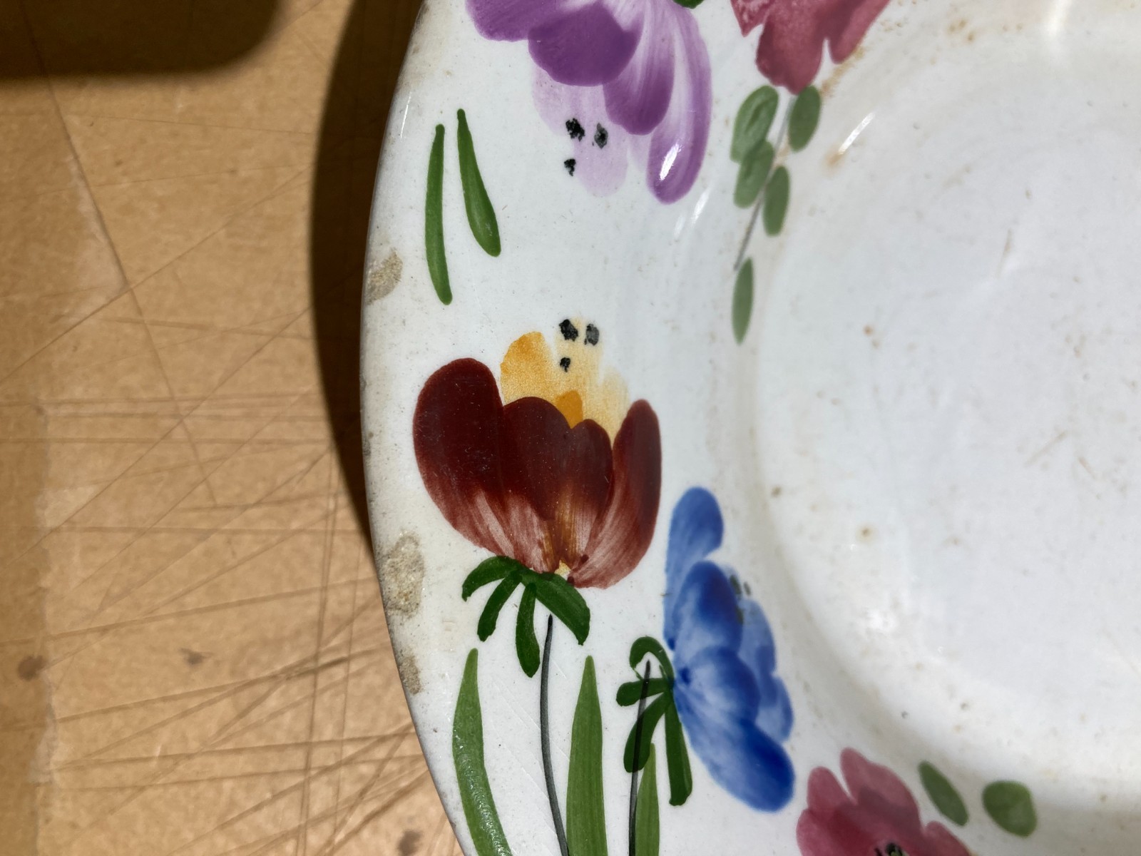 Richard Ginori   Mondovì   Ceramica Floreale   Piatto Fondo   Marchio Araldico