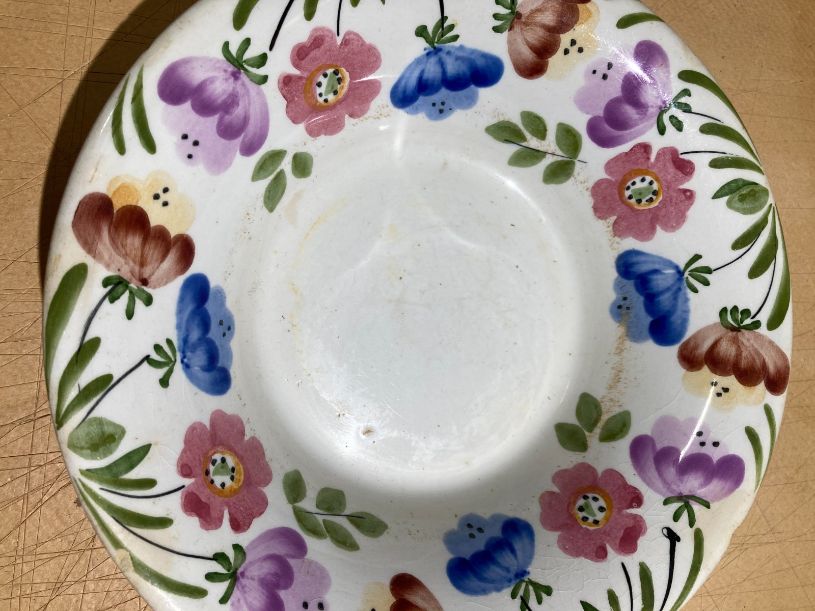 Mondovì, Richard Ginori: Antica Ceramica Floreale, Piatto Fondo Con Marchio Araldico
