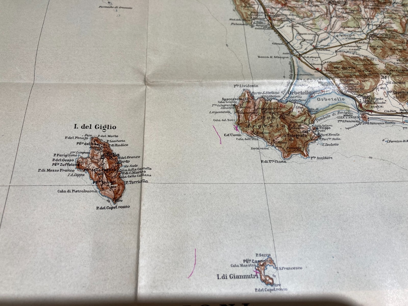 Toscana   Grosseto   Mappa Geografica   Orbetello   Viabilità   Ferrovie   Giglio   Giannutri